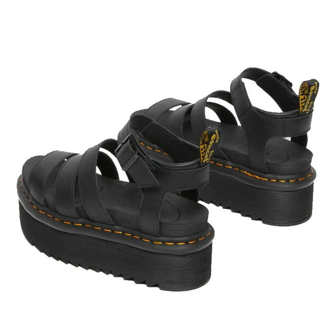 Dr Martens Blaire 3 Strap Quad Sandal Black Hydro