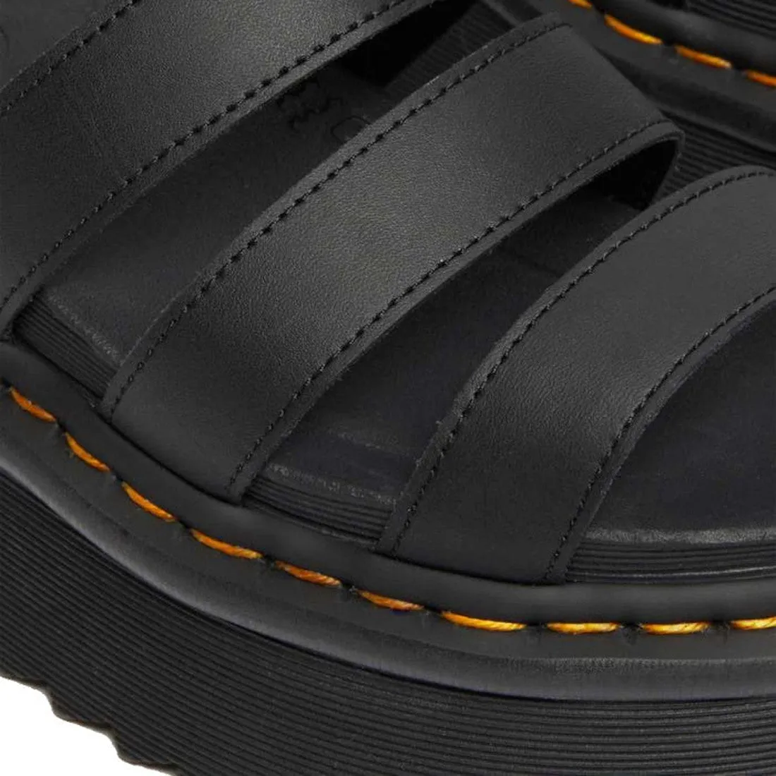 Dr Martens Blaire 3 Strap Quad Sandal Black Hydro