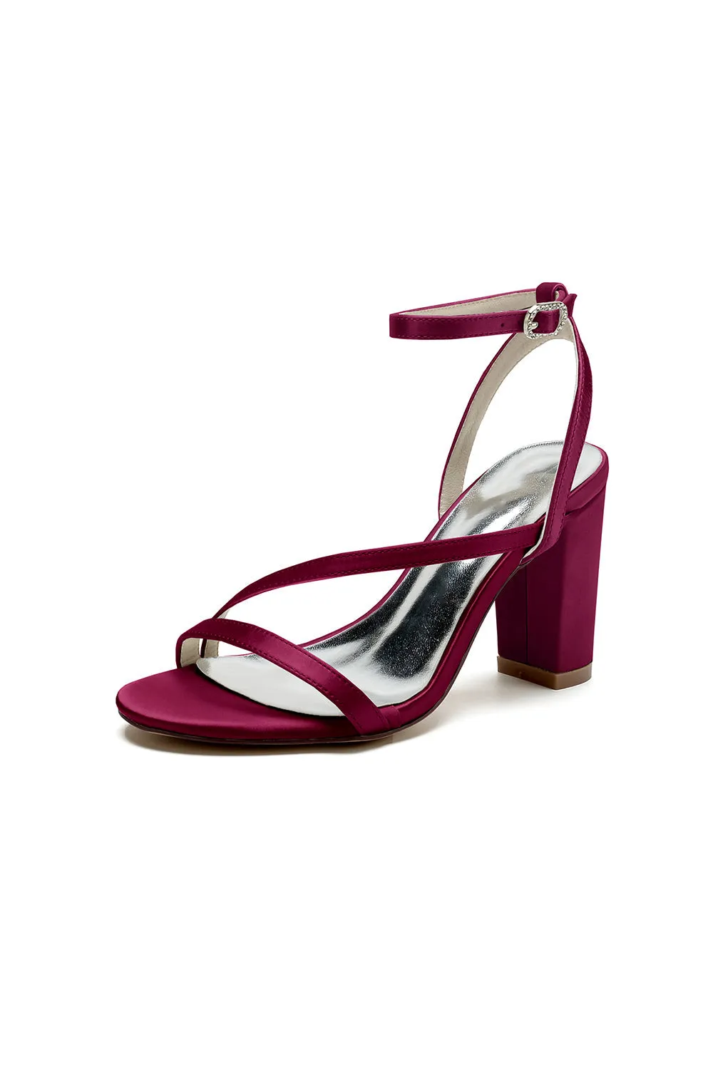 Elegant Block Heel Strappy Sandals with Ankle Strap