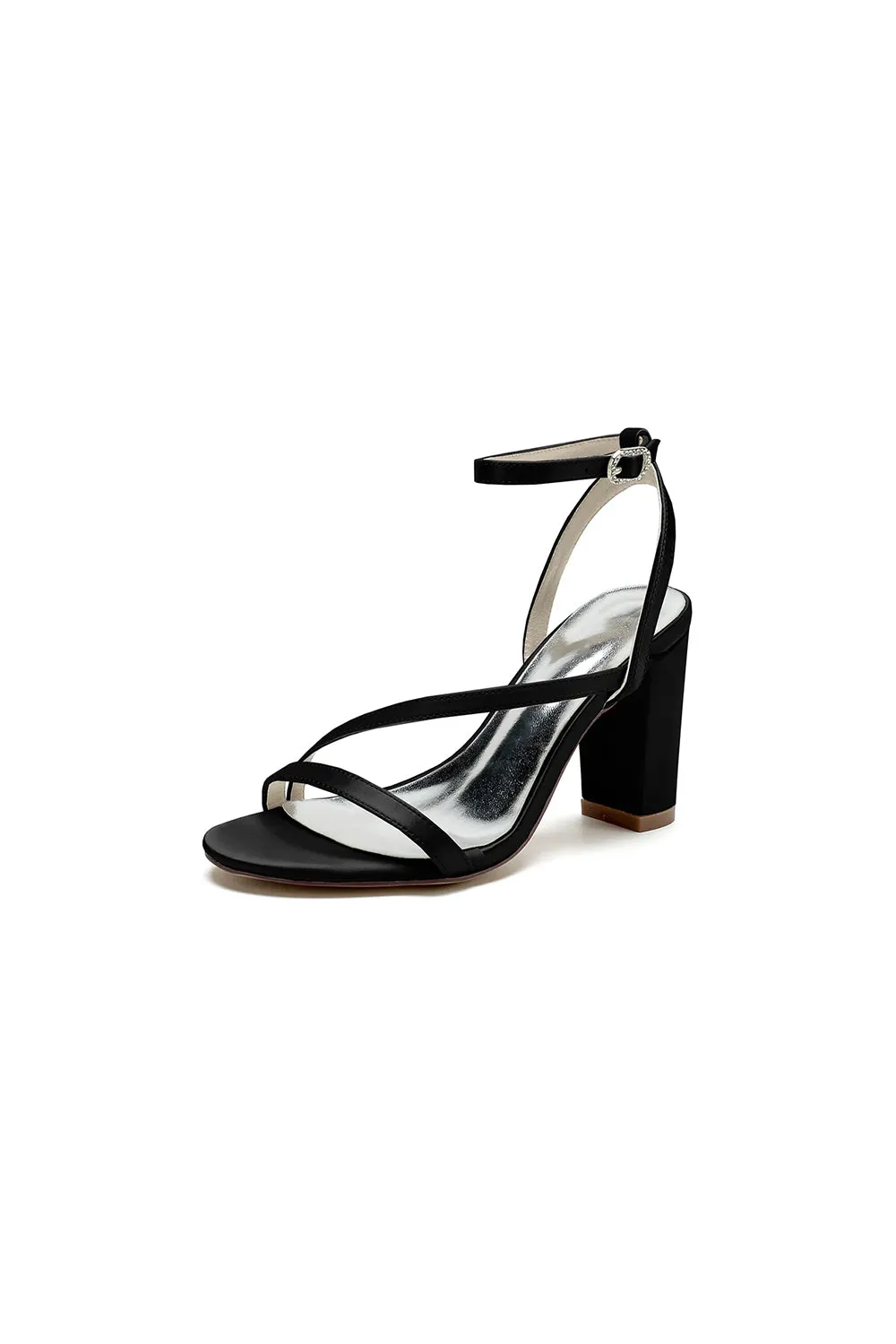 Elegant Block Heel Strappy Sandals with Ankle Strap