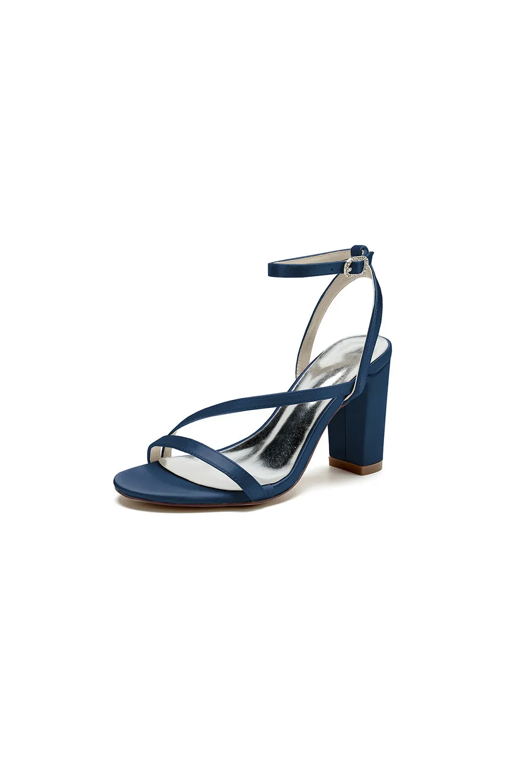 Elegant Block Heel Strappy Sandals with Ankle Strap