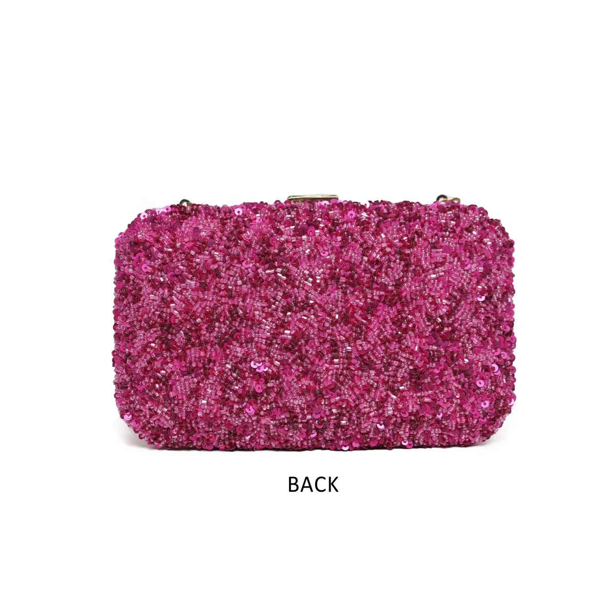 Emebllished  Jewel Box Clutch With Sling Strap