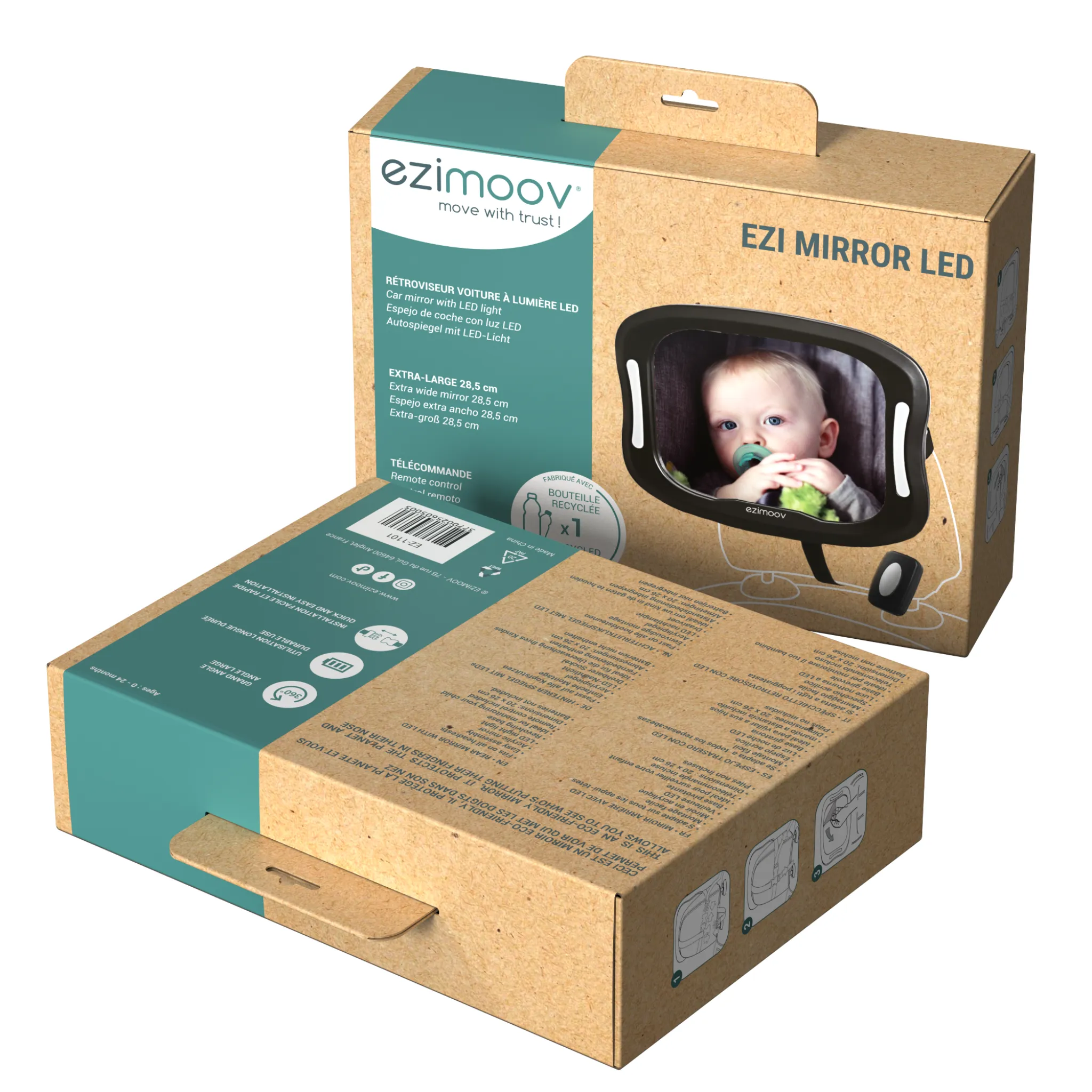 Ezimoov | Baby Car Mirror with LED Light