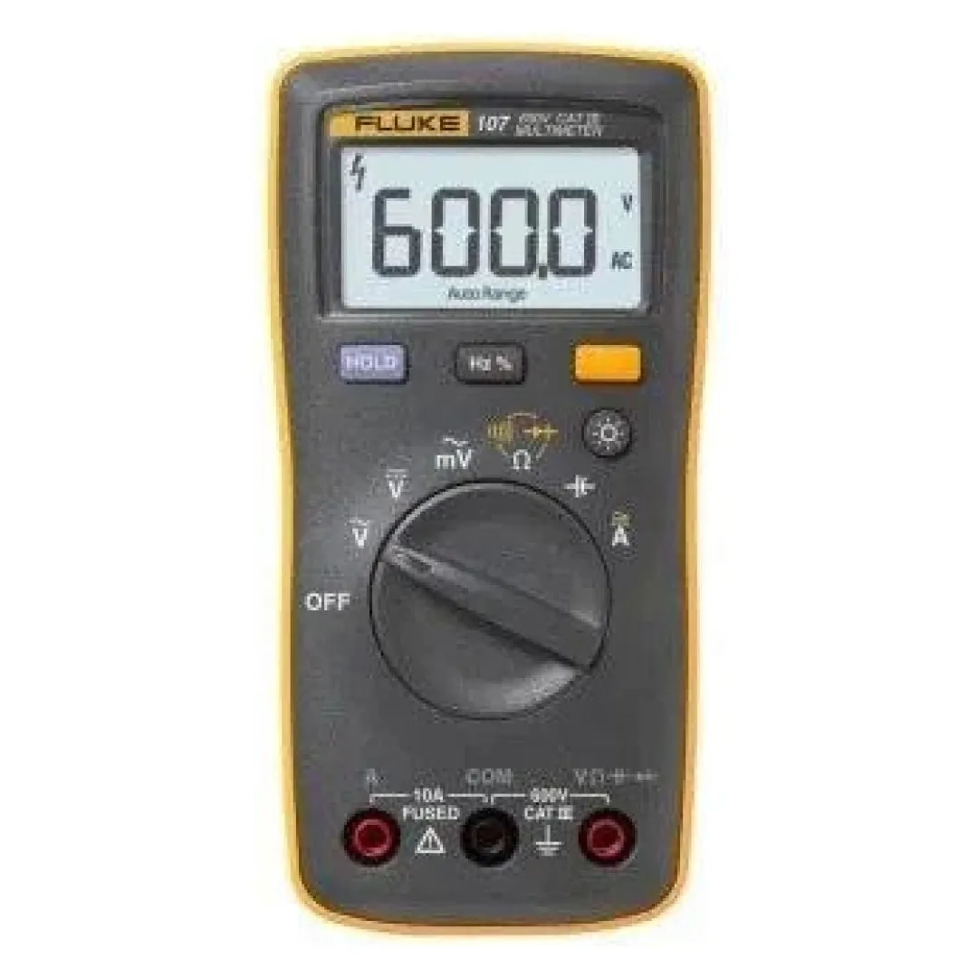 Fluke 107 600V AC/DC 10A AC/DC  Palm sized  CAT III Digital Multimeter