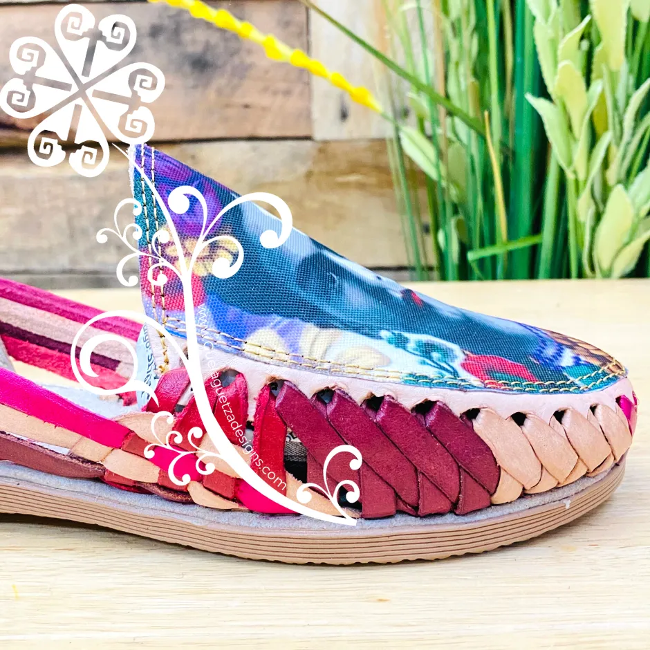 Frida Flat Shoes- Soft Pink/Purple Panchitos