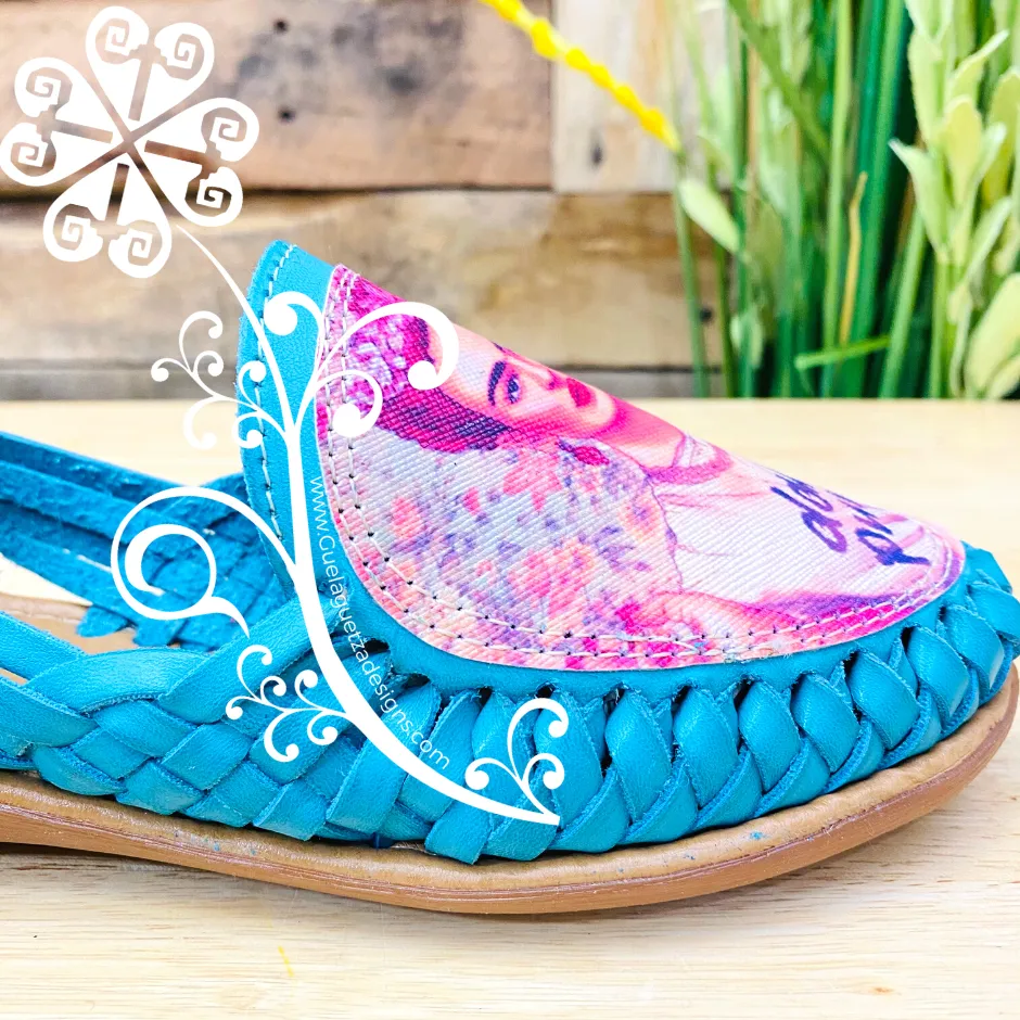 Frida Flat Shoes- Teal Panchitos