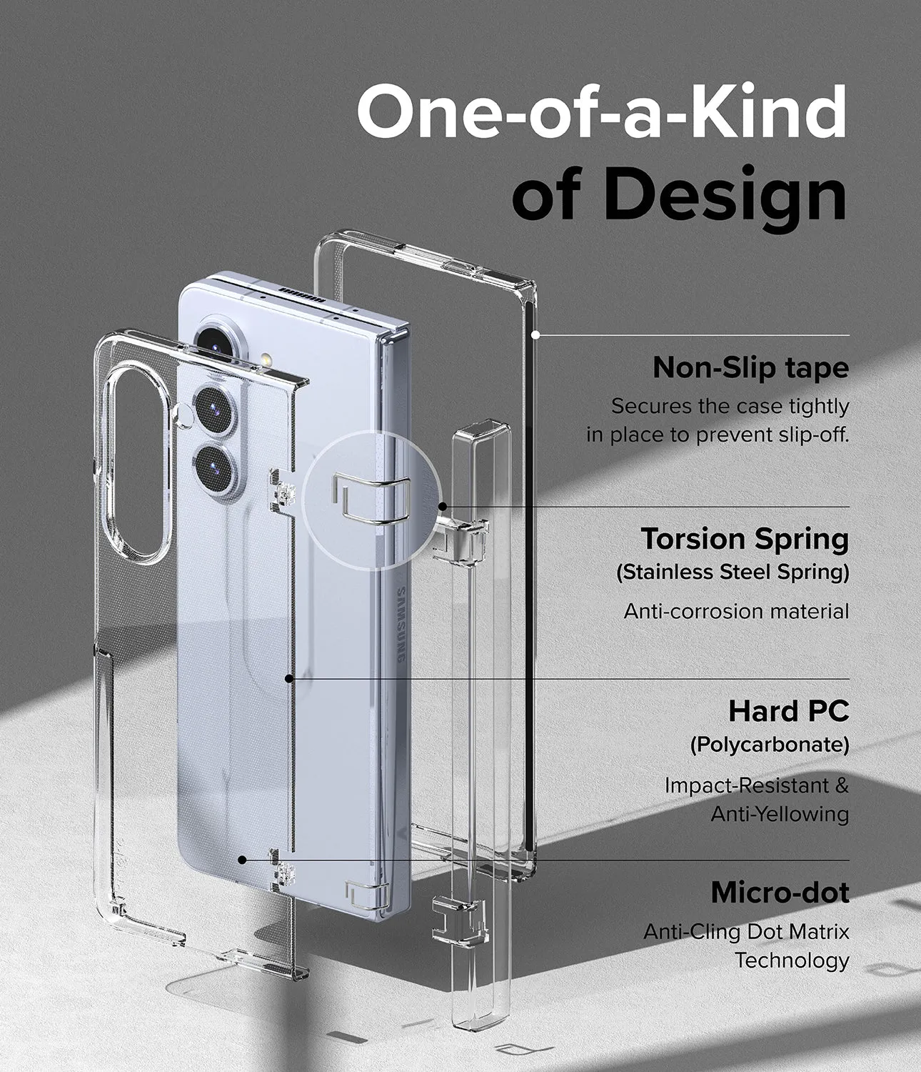 Galaxy Z Fold 5 Case | Slim Hinge - Clear