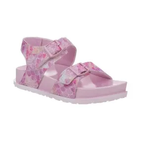 Girls Pink Mermaid Scale Buckle Sandal