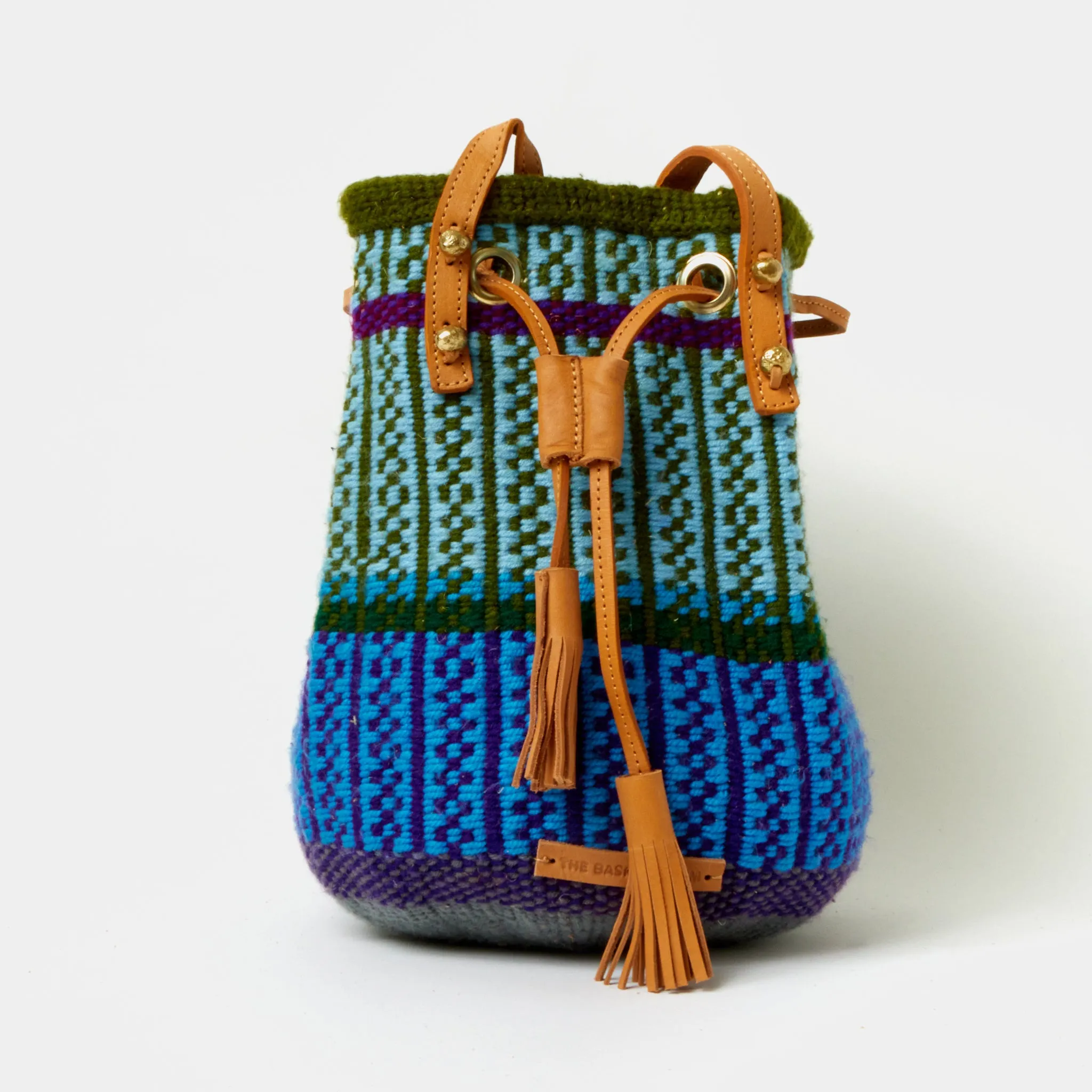 Handwoven Crossbody Bucket Bag