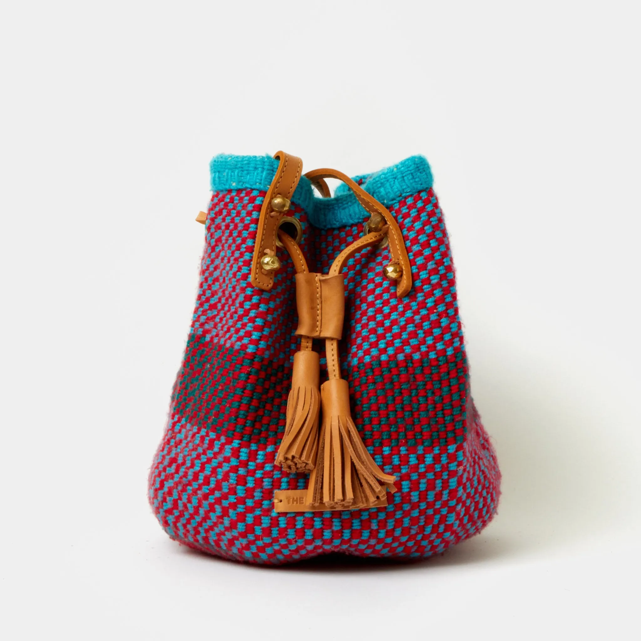 Handwoven Crossbody Bucket Bag