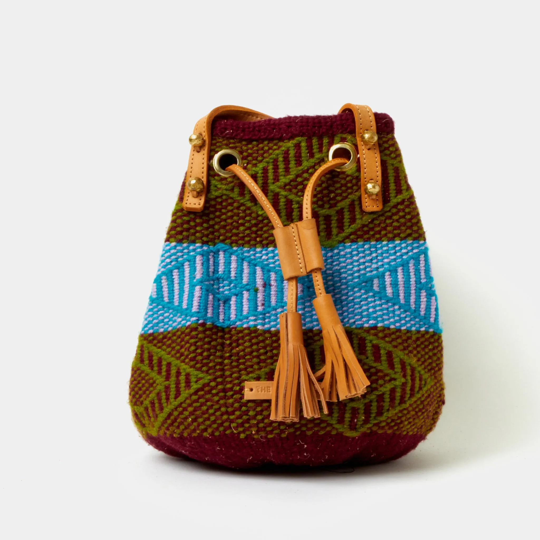 Handwoven Crossbody Bucket Bag