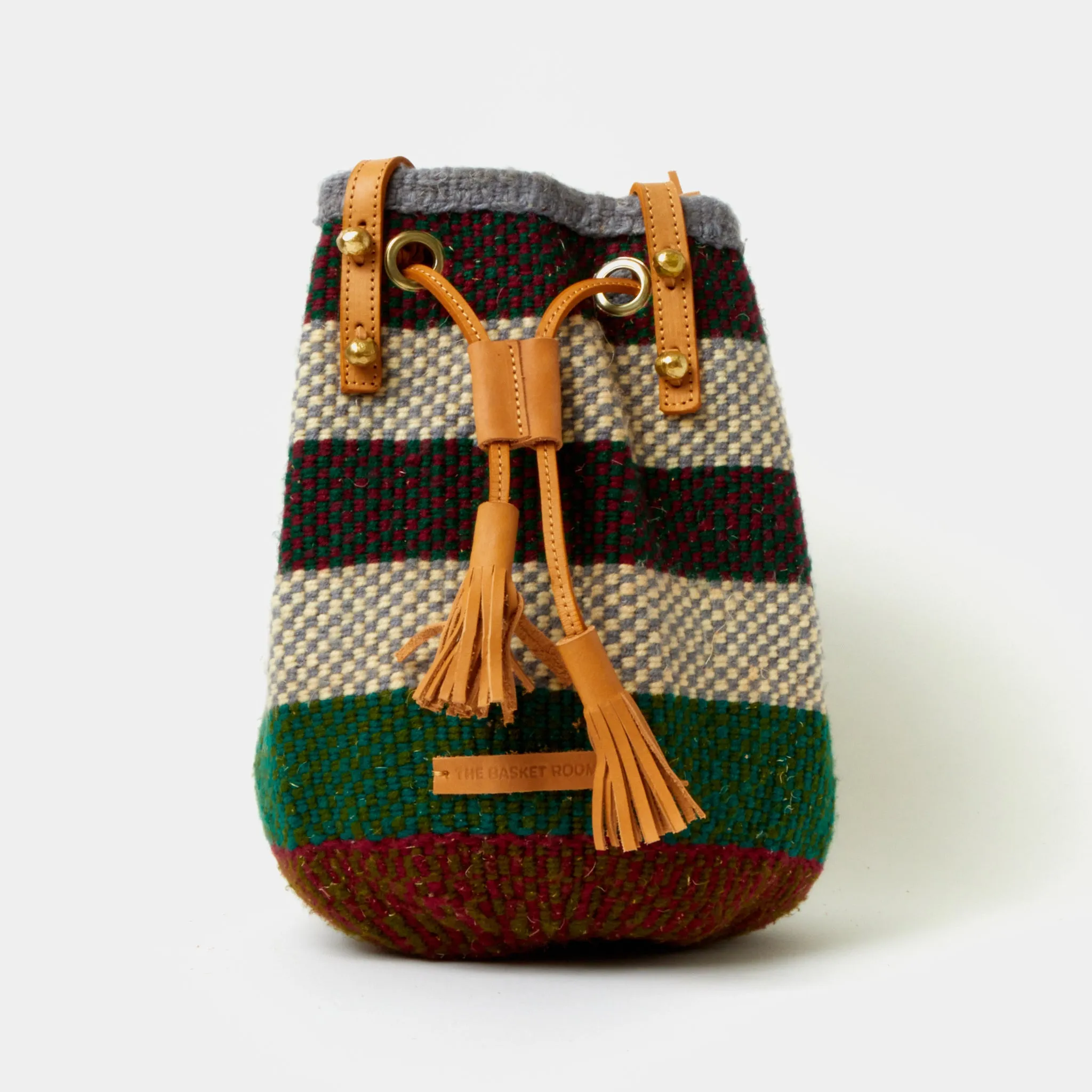 Handwoven Crossbody Bucket Bag