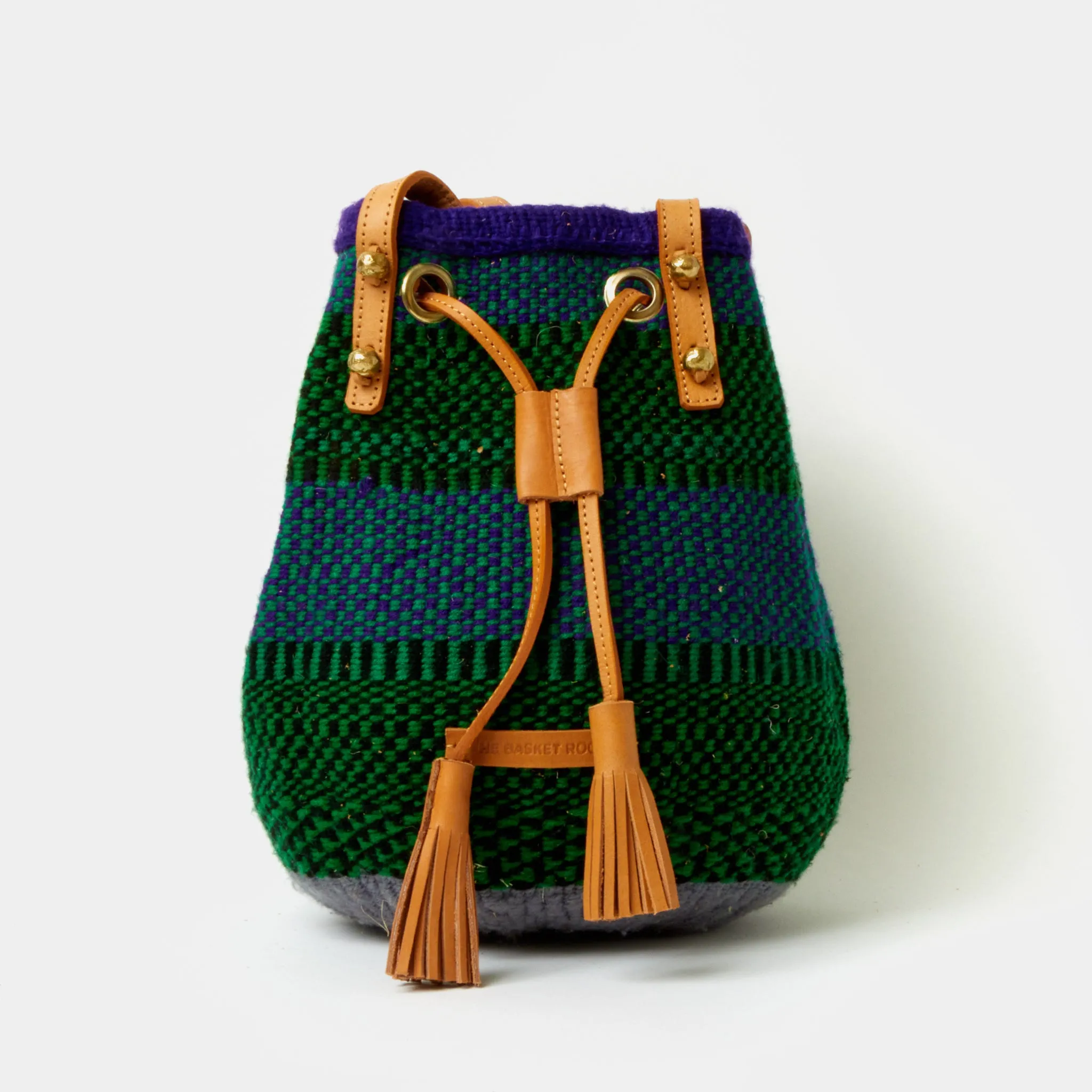 Handwoven Crossbody Bucket Bag