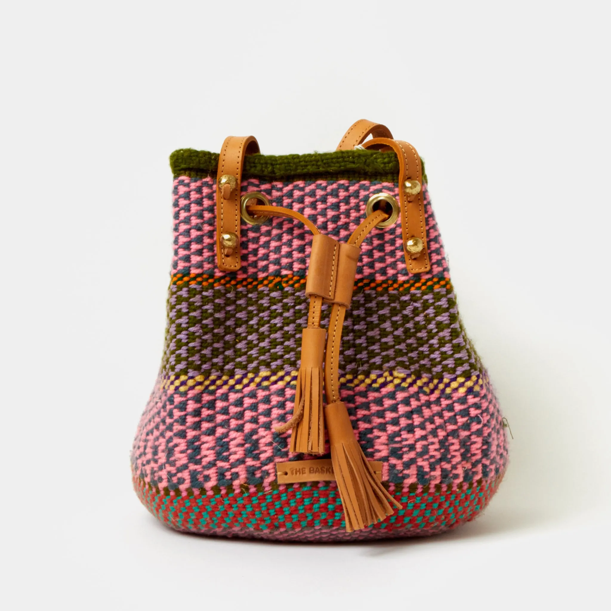 Handwoven Crossbody Bucket Bag