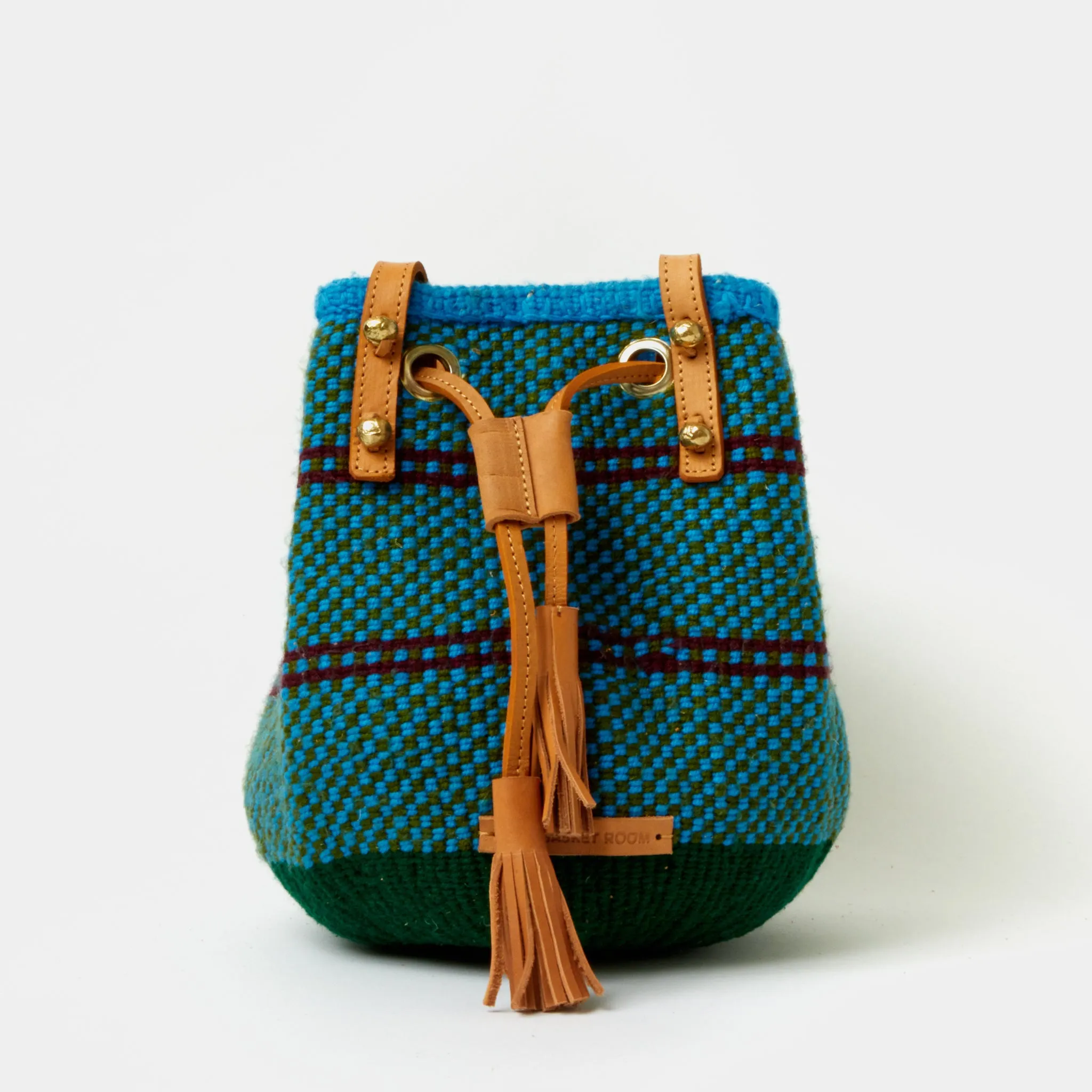 Handwoven Crossbody Bucket Bag