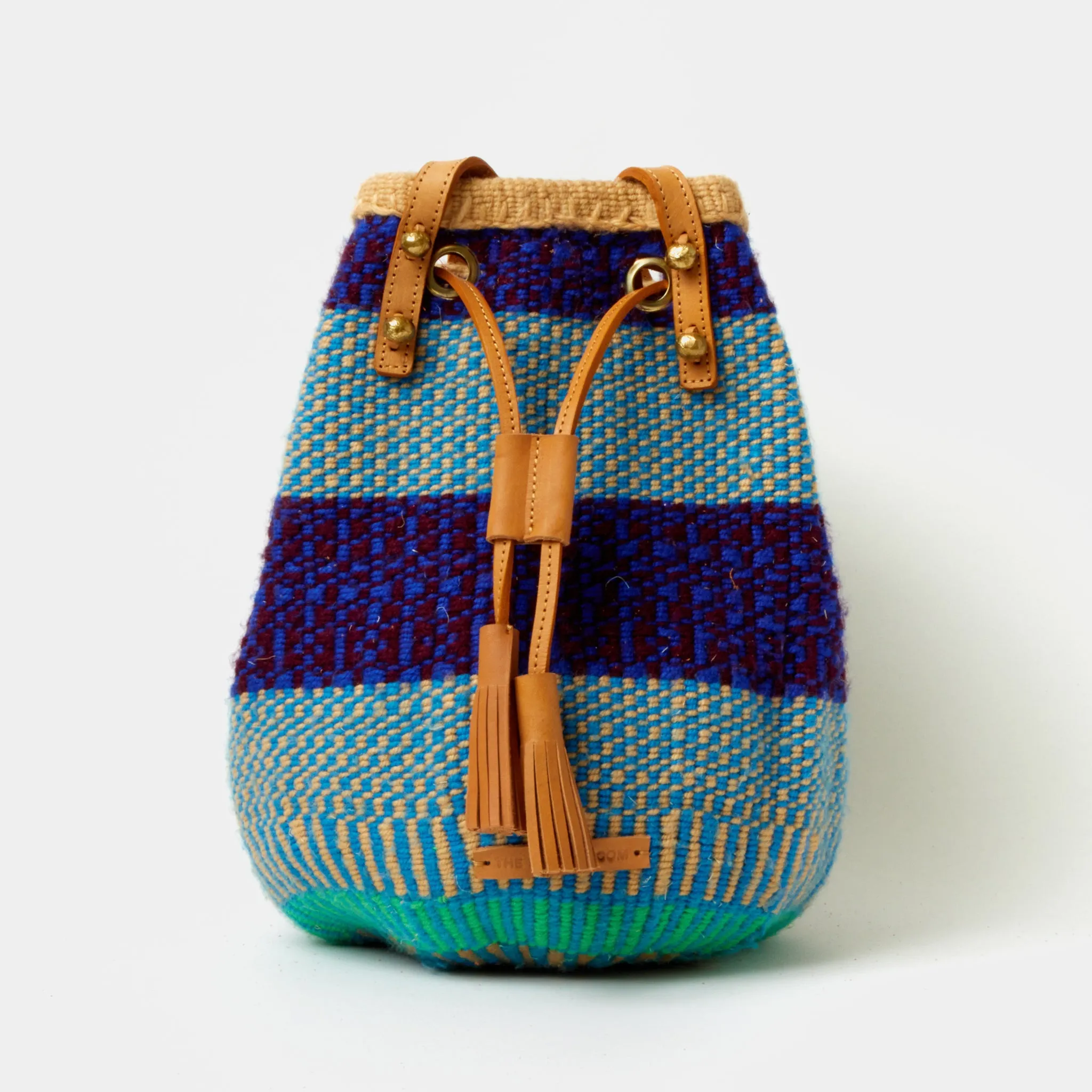 Handwoven Crossbody Bucket Bag