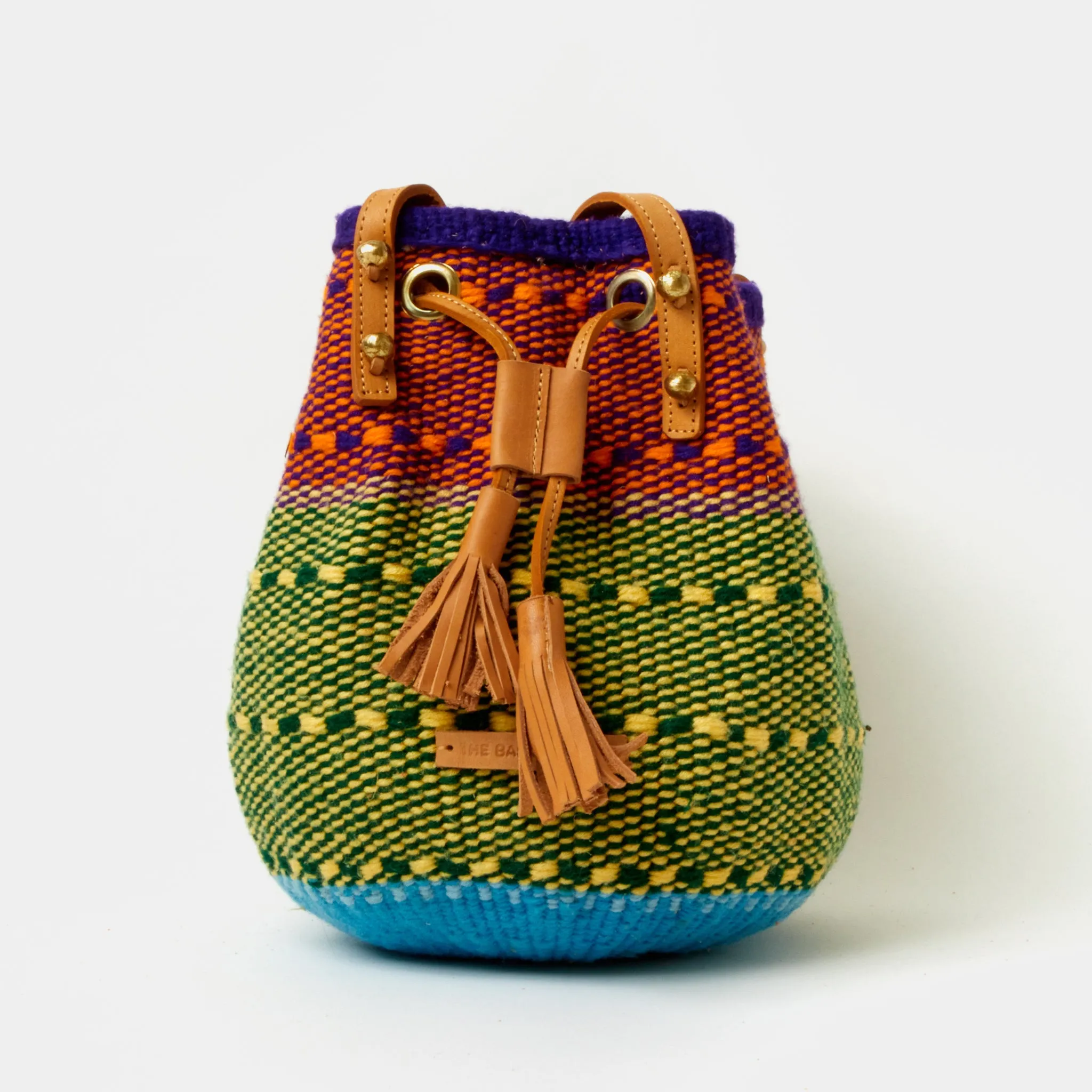 Handwoven Crossbody Bucket Bag