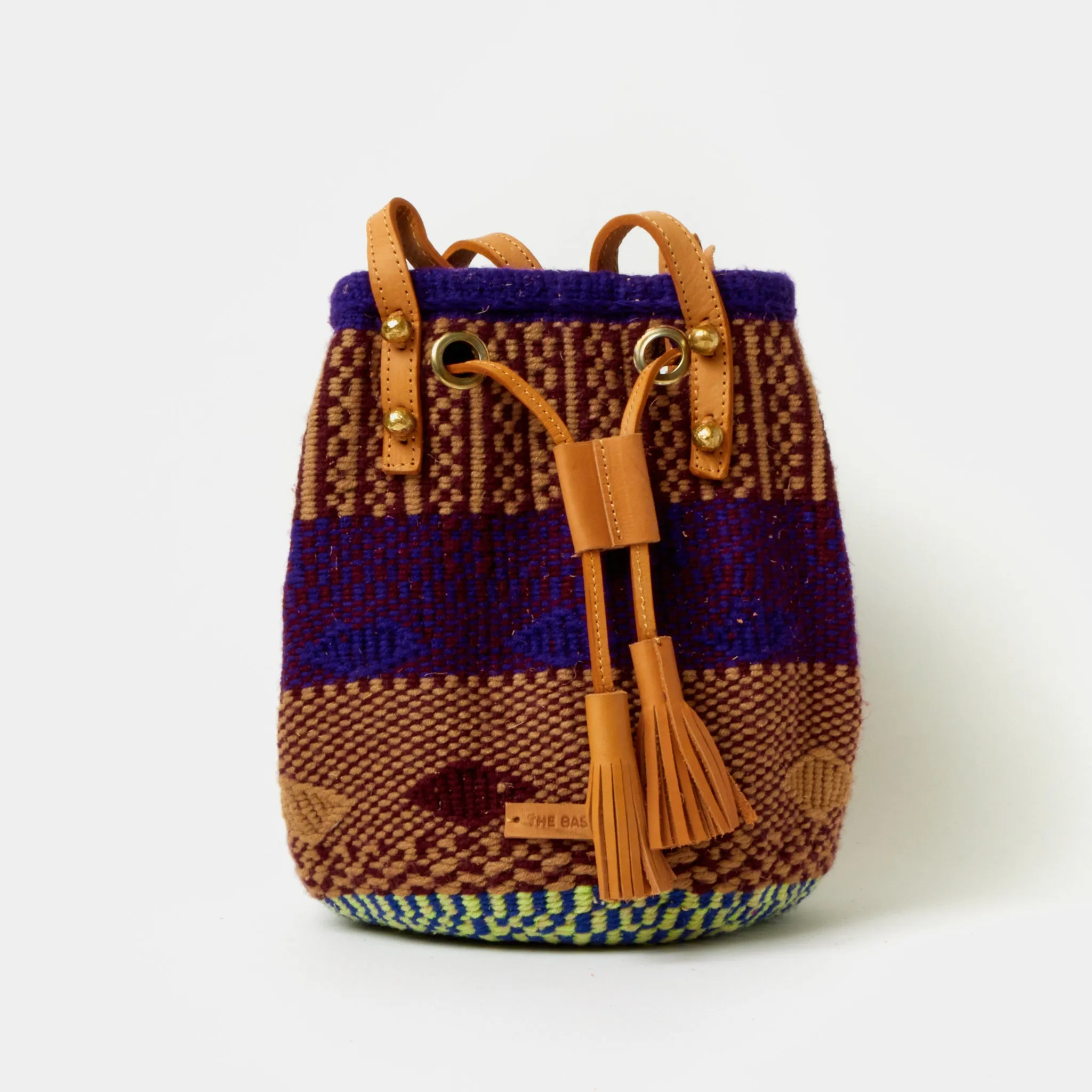 Handwoven Crossbody Bucket Bag