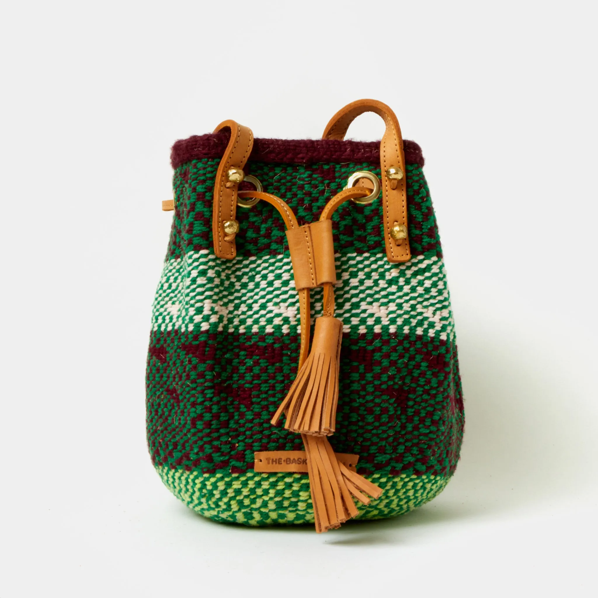 Handwoven Crossbody Bucket Bag