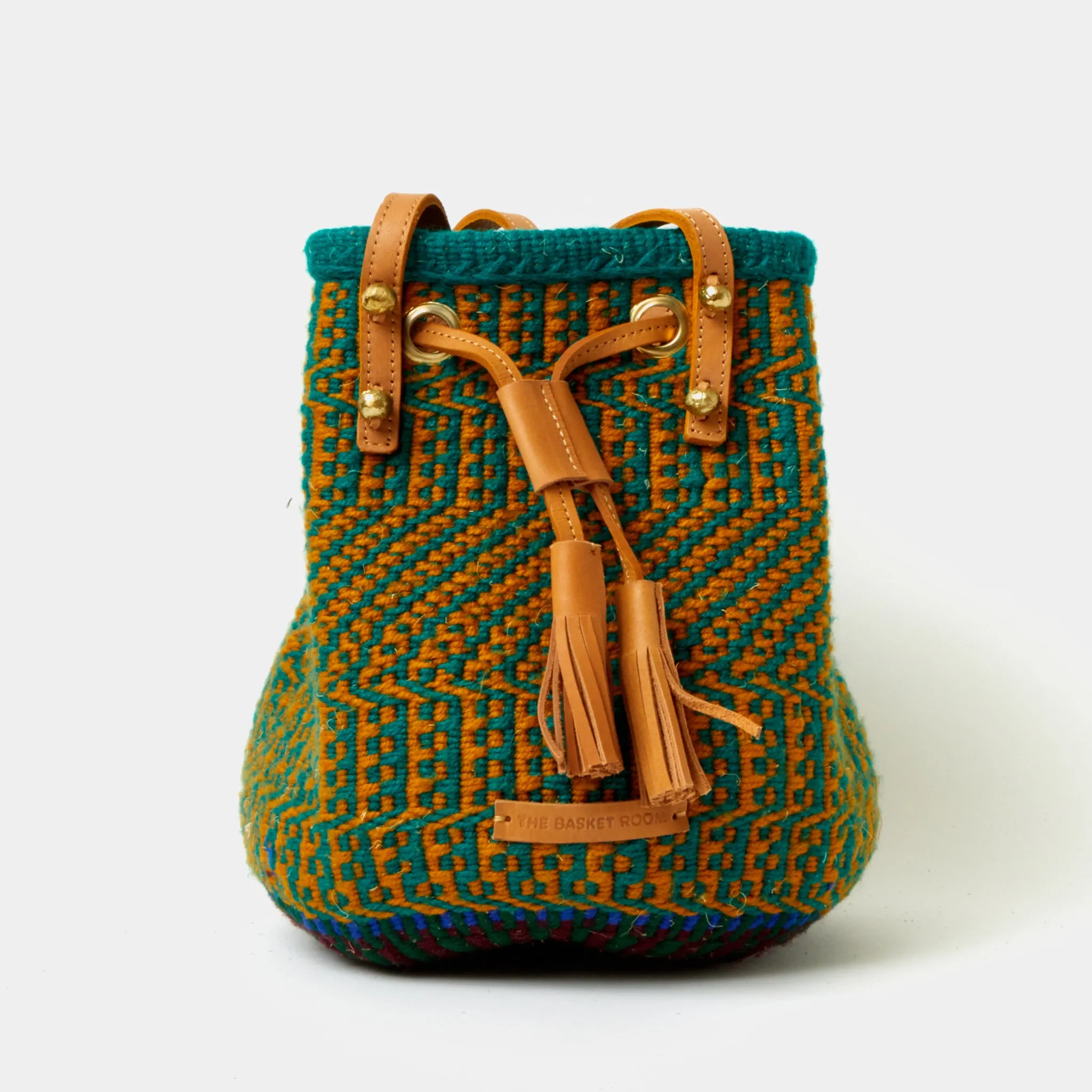 Handwoven Crossbody Bucket Bag