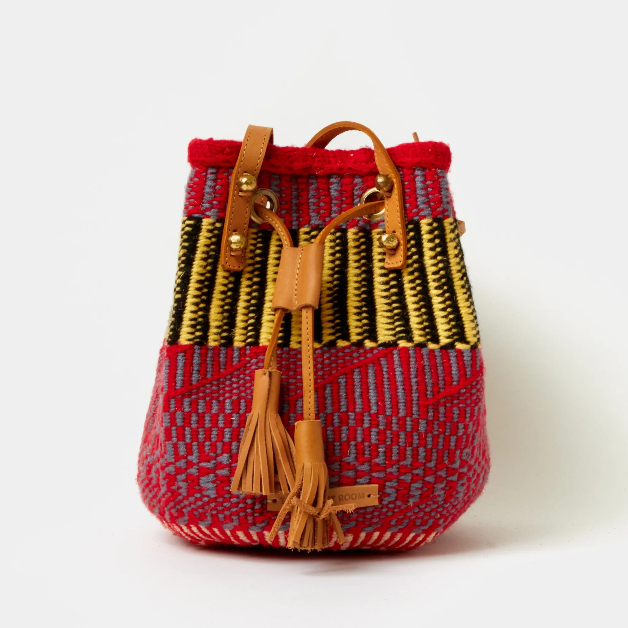 Handwoven Crossbody Bucket Bag