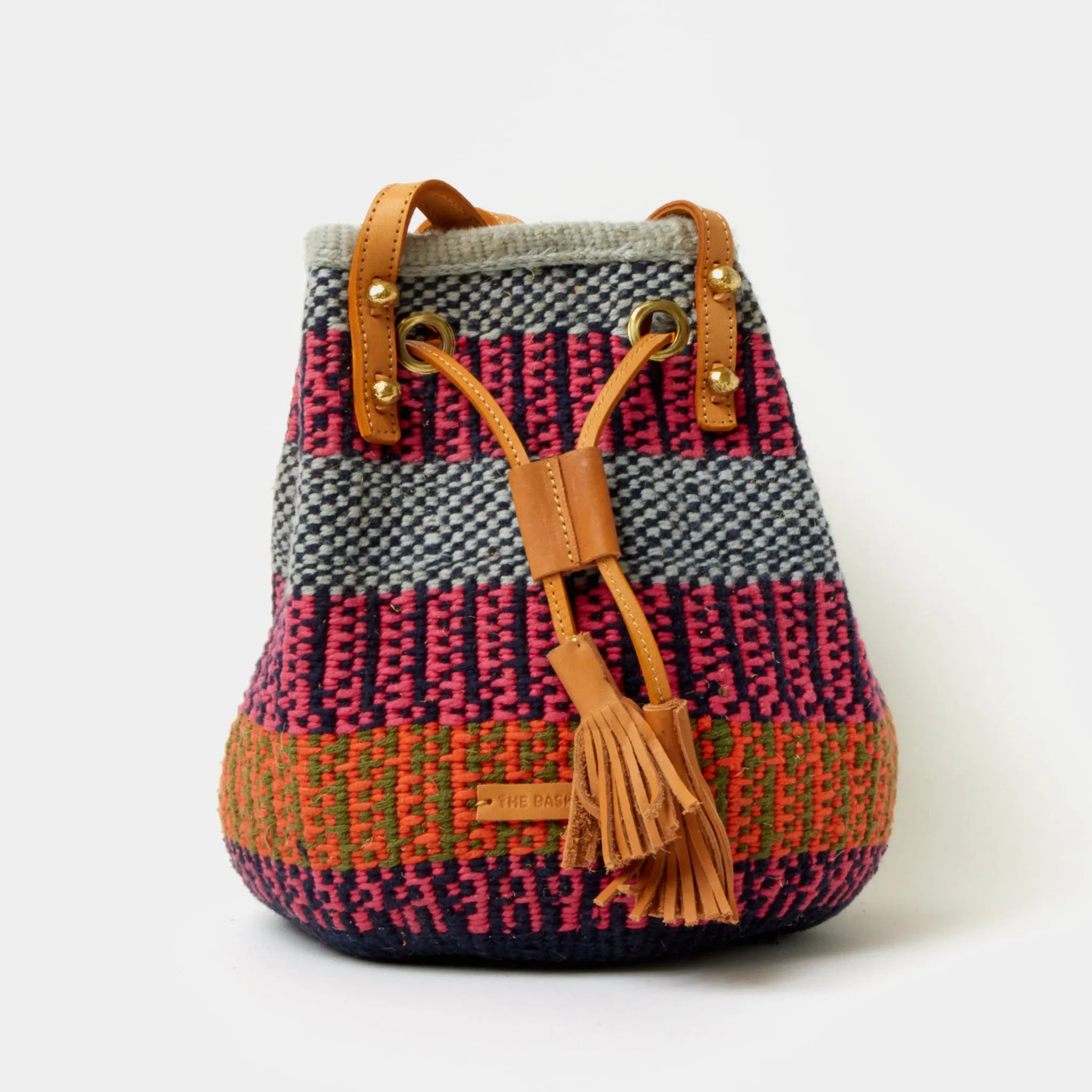 Handwoven Crossbody Bucket Bag