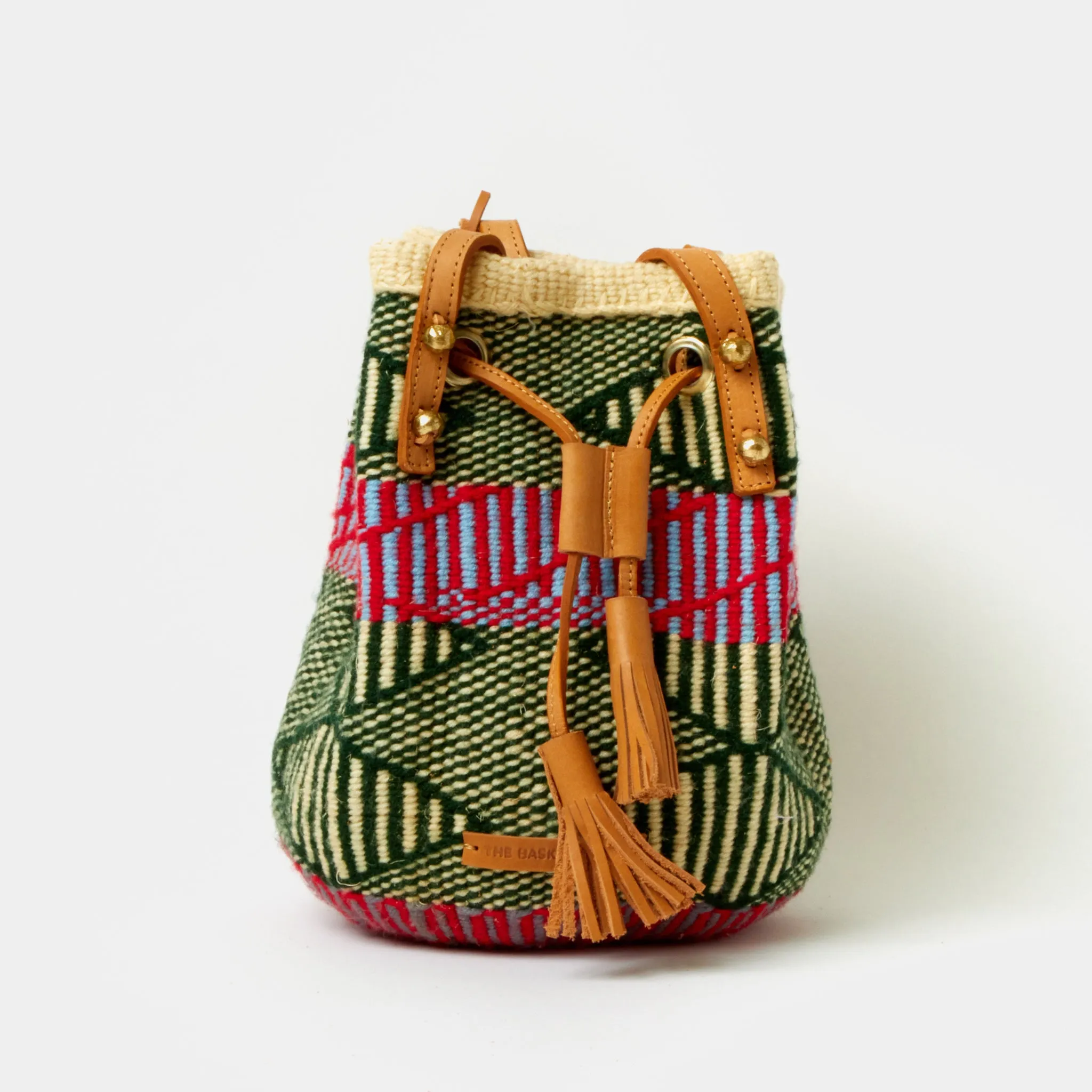 Handwoven Crossbody Bucket Bag