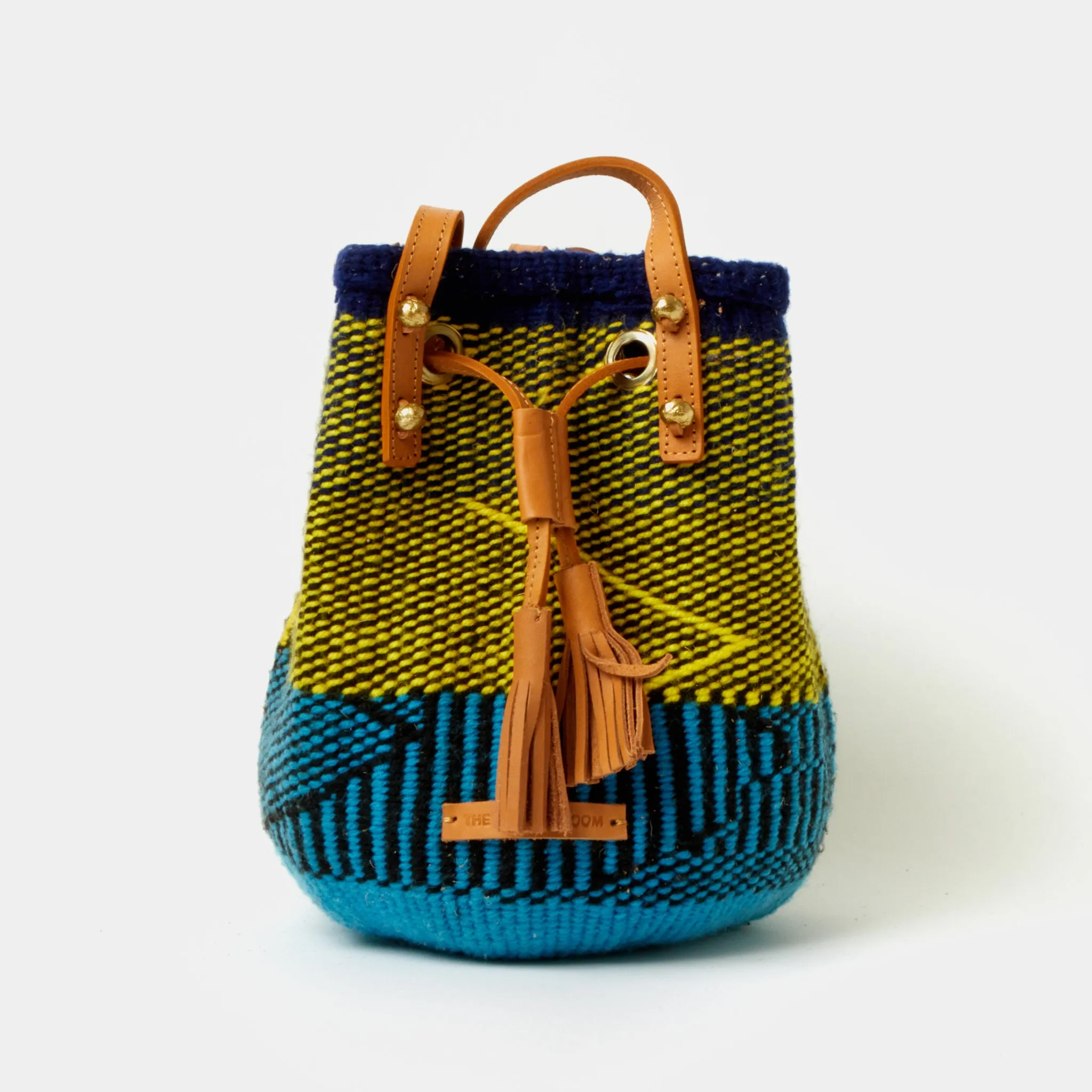 Handwoven Crossbody Bucket Bag