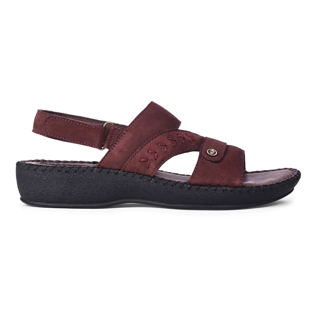 Healers Casual Maroon Sandal For Women J332-09 By Liberty