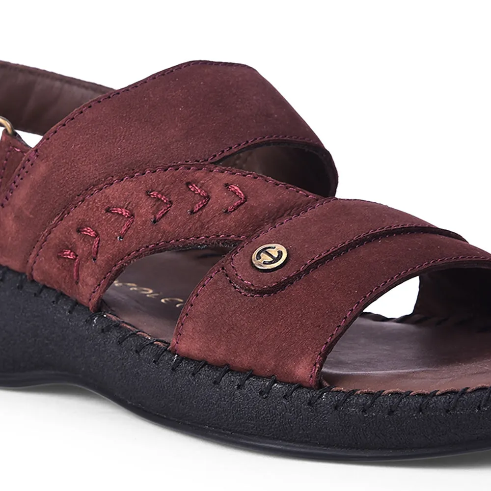 Healers Casual Maroon Sandal For Women J332-09 By Liberty