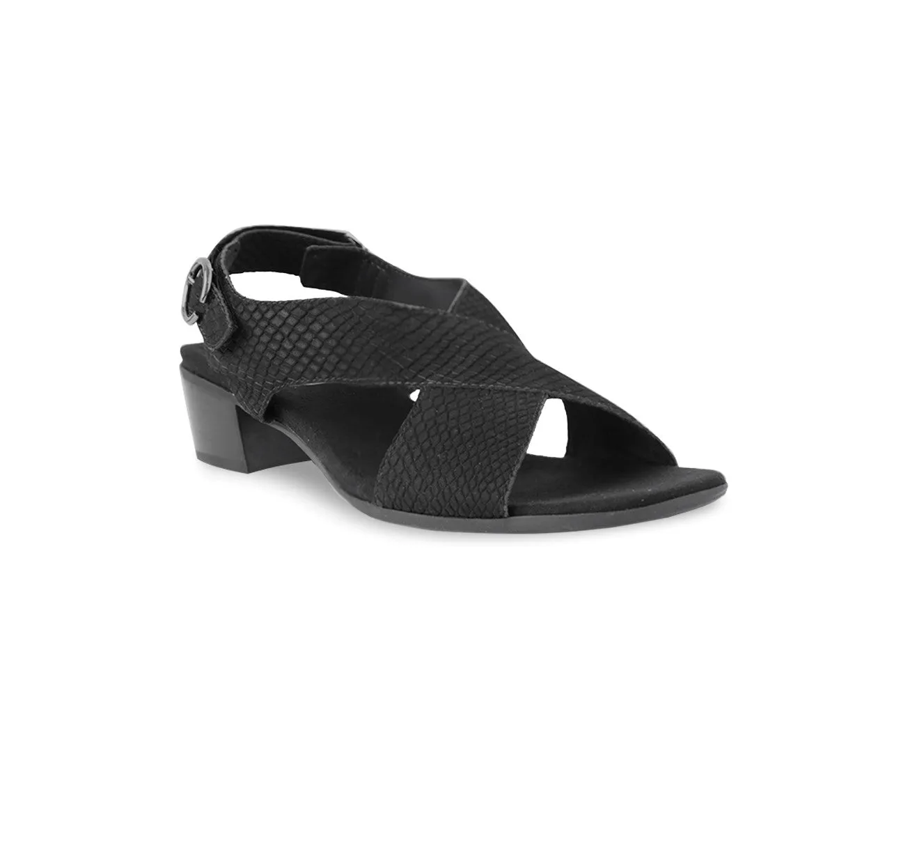 JENNY-BLACK LIZARD PRINT NUBUCK