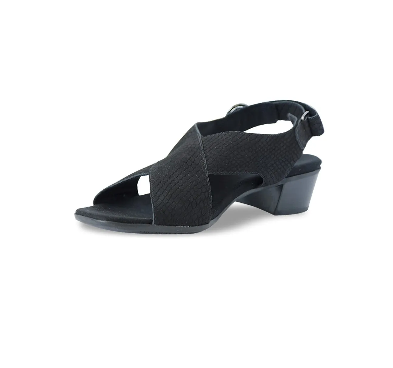 JENNY-BLACK LIZARD PRINT NUBUCK