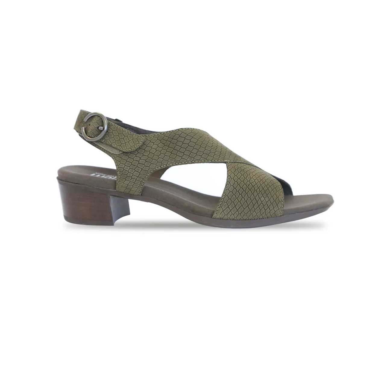 JENNY-FOREST GREEN LIZARD NUBUCK