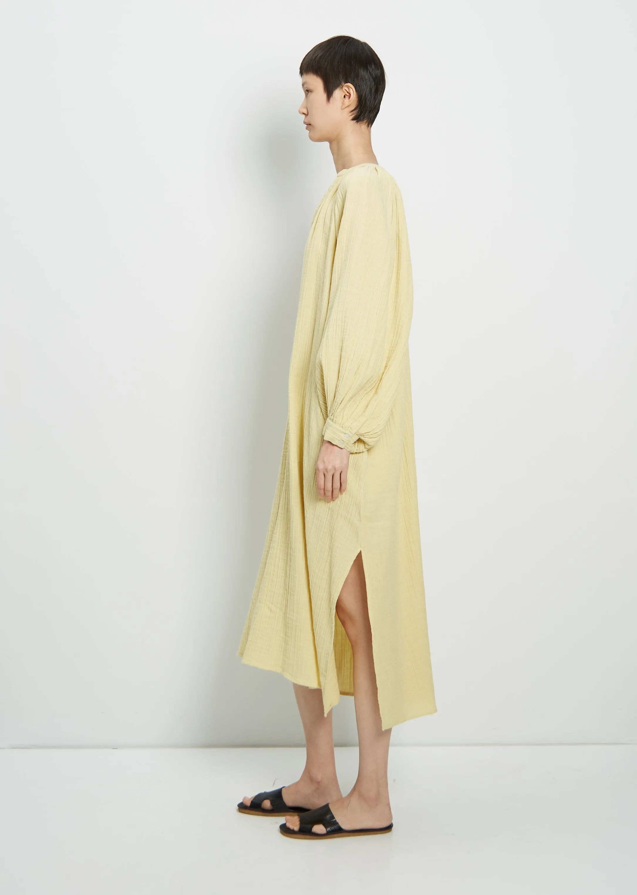 Jhula Long-Sleeve Maxi Dress — Sulphur