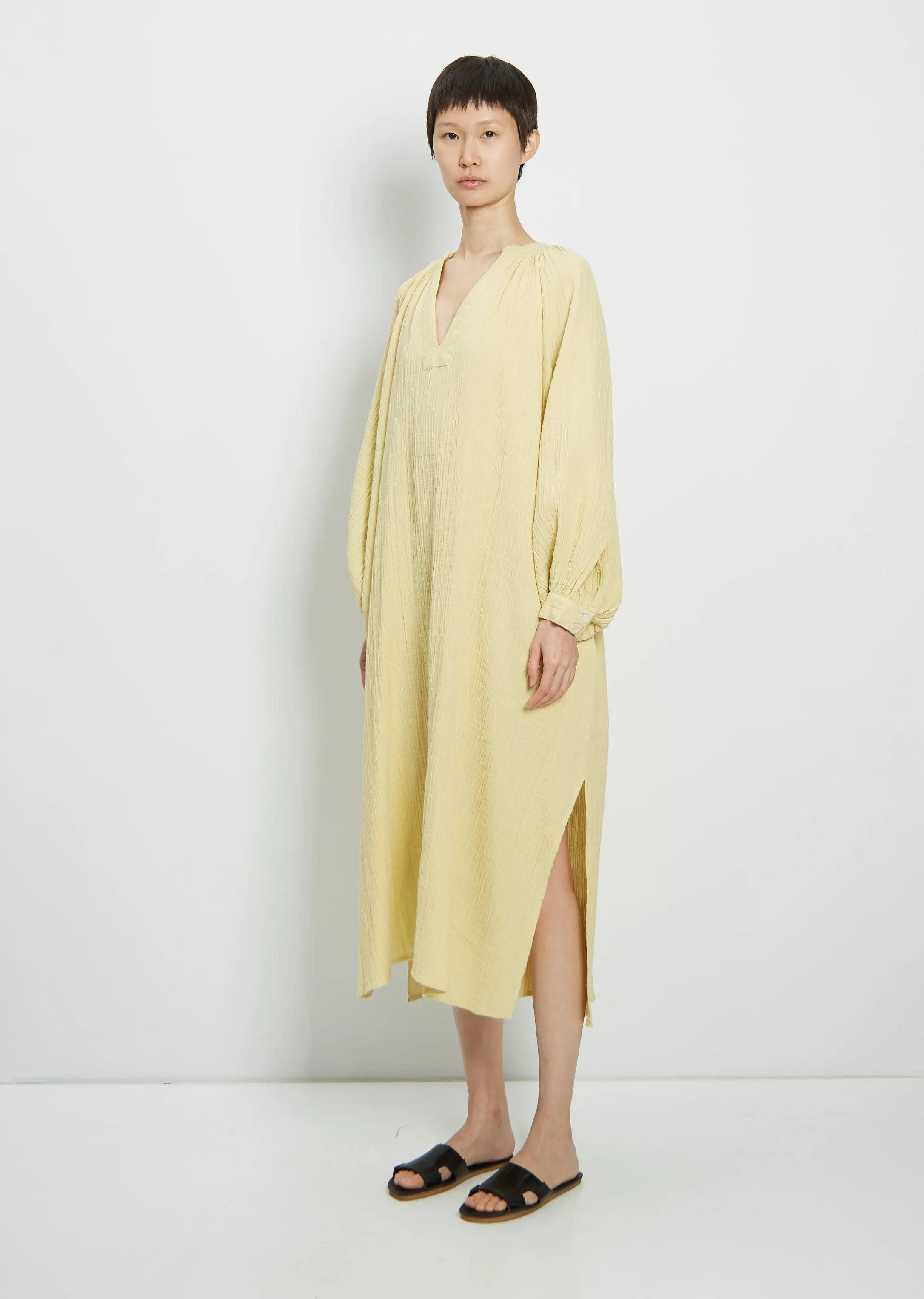 Jhula Long-Sleeve Maxi Dress — Sulphur