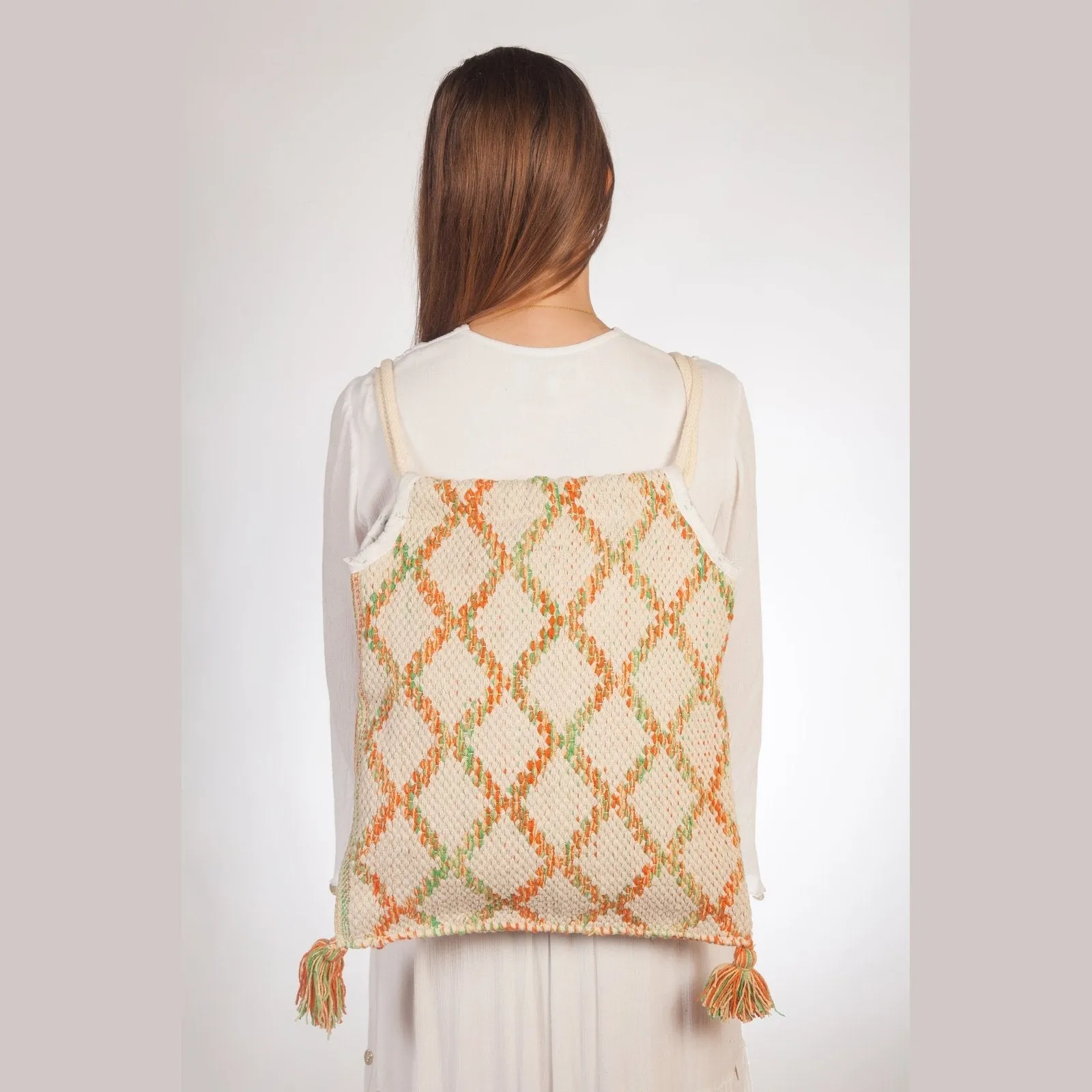 Kilim Backpack Bag  Re-Orange