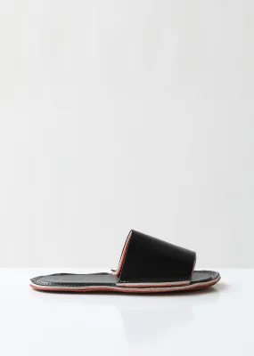 Layered Flat Leather Slides