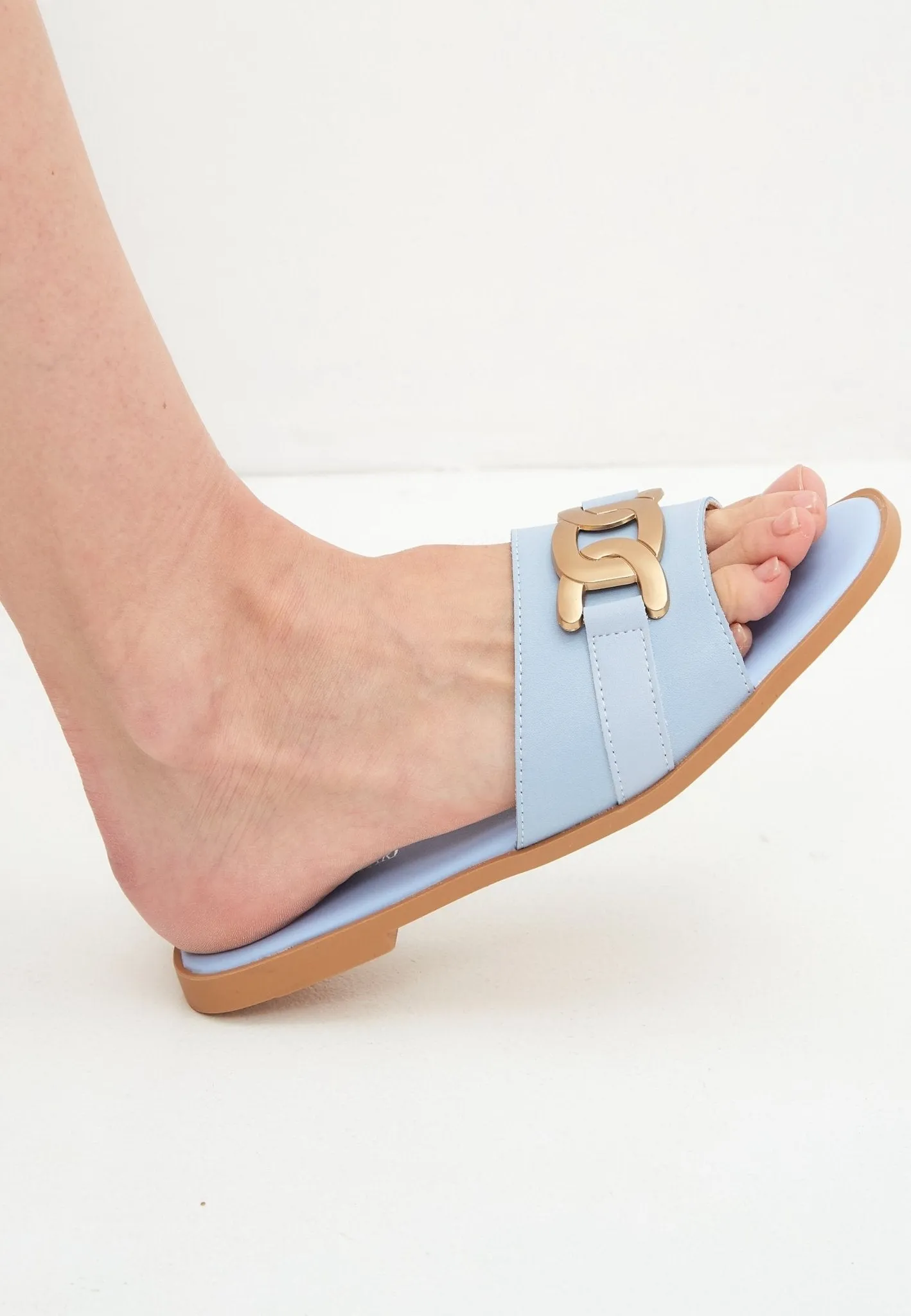 Leather Sandals - Blue