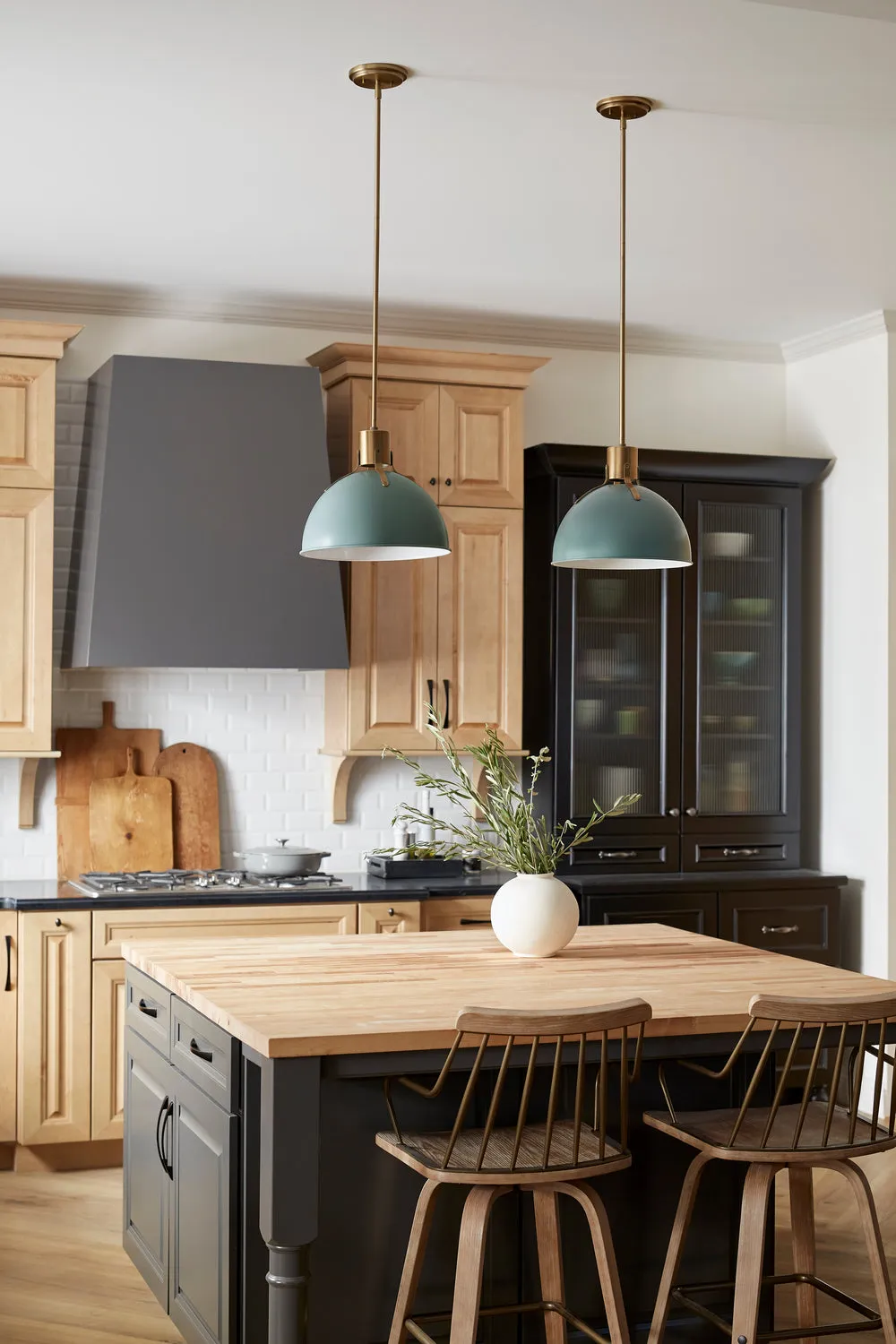 LED Pendant from the Argo Collection in Sage Green Finish by Hinkley