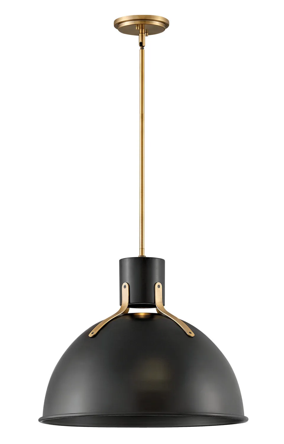 LED Pendant from the Argo Collection in Satin Black Finish by Hinkley