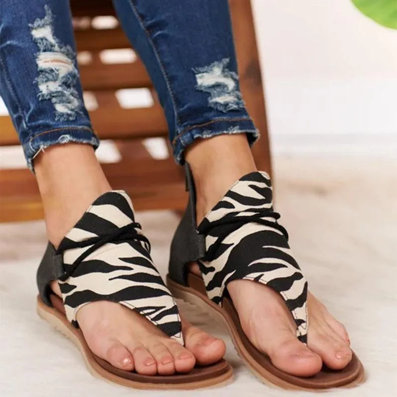 Leopard gladiator sandals flip flop sandals for summer holiday