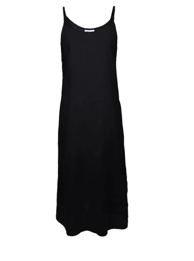 Linen Maxi Dress Gloria Black