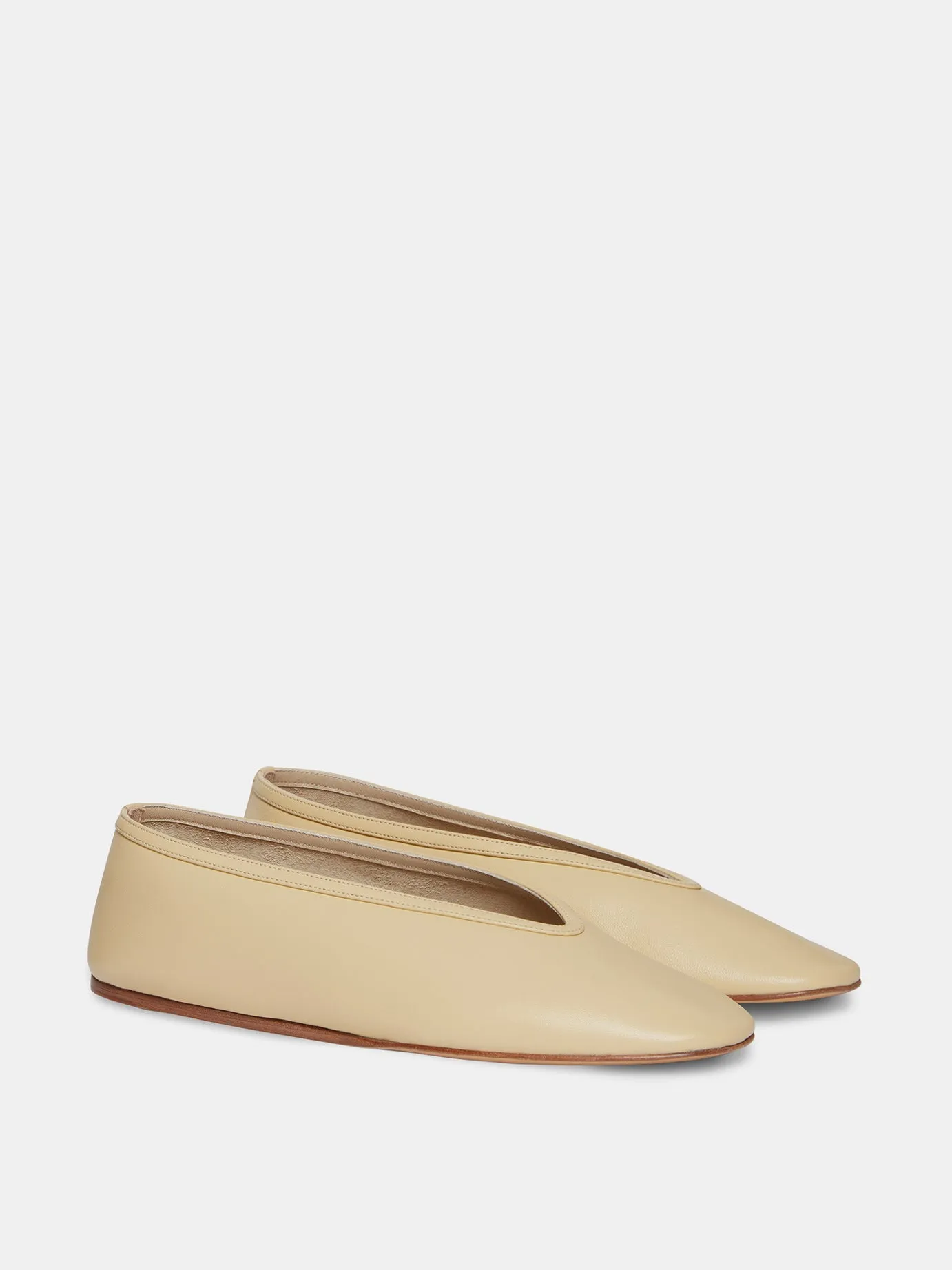 Luna Slipper / Custard Leather