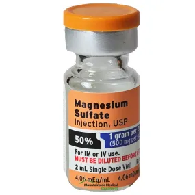 Magnesium Sulfate Injection 50% Single Dose Vial 10 mL, EACH (Rx)