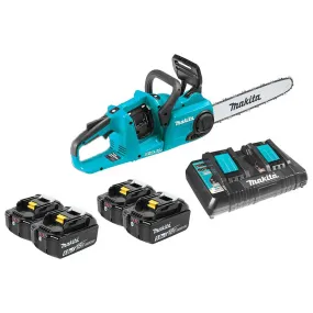 Makita X2 XCU03PT1 36-Volt LXT 14-Inch 5.0Ah Lithium-Ion Brushless Chainsaw Kit