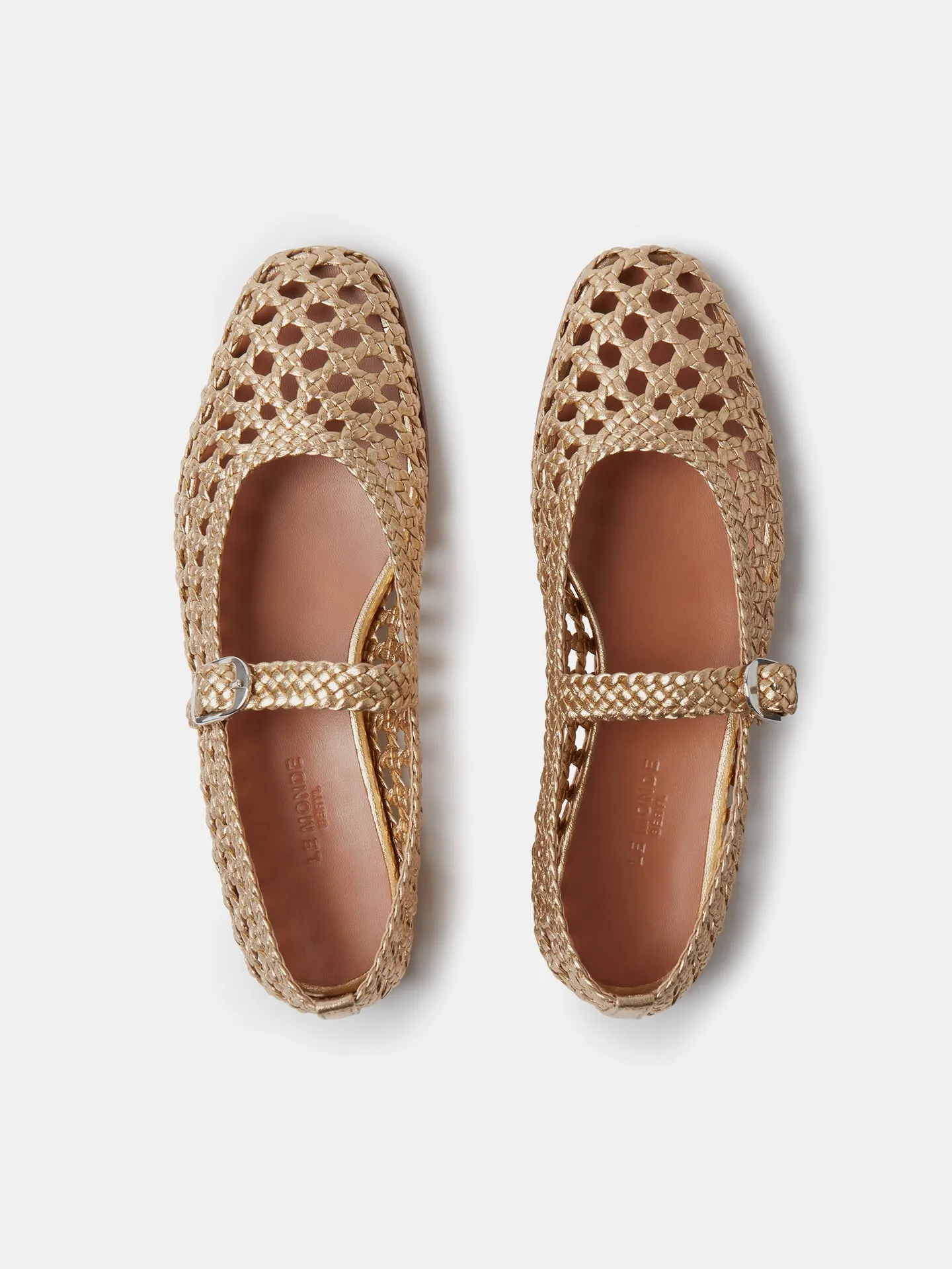 Mary Jane / Gold Woven Leather