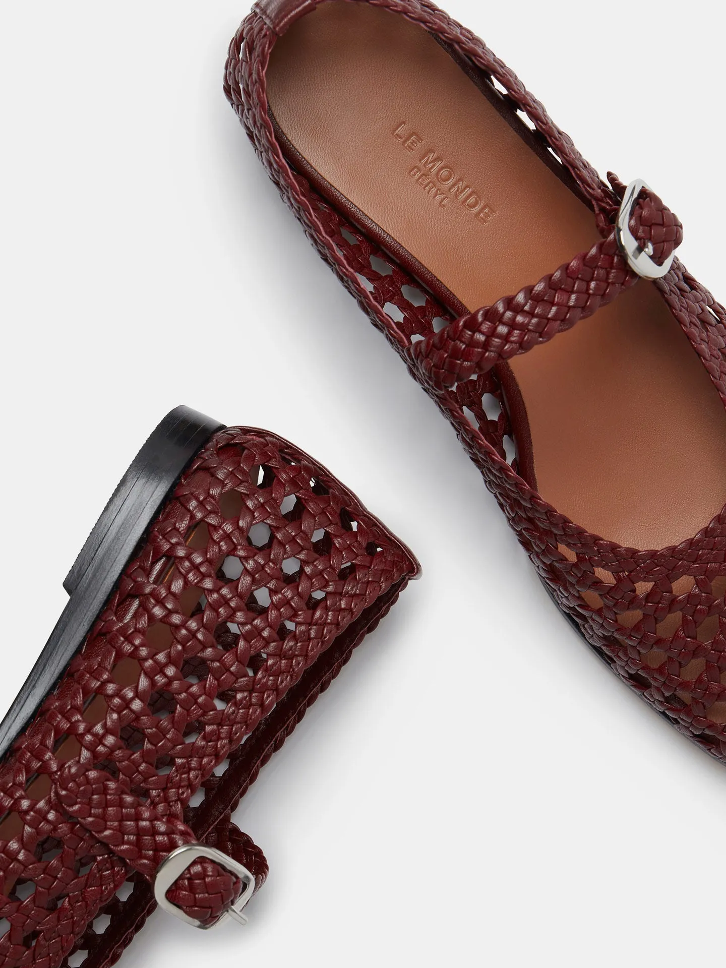 Mary Jane / Red Woven Leather