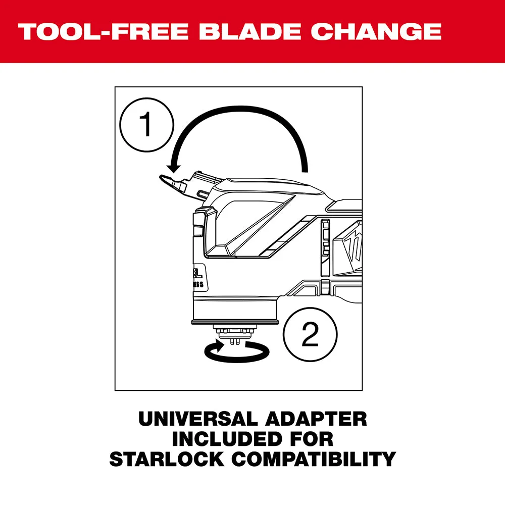 Milwakee 2836-21OMT 18V FUEL M18 Multi Tool Kit w/ Blade Set - 9 PC