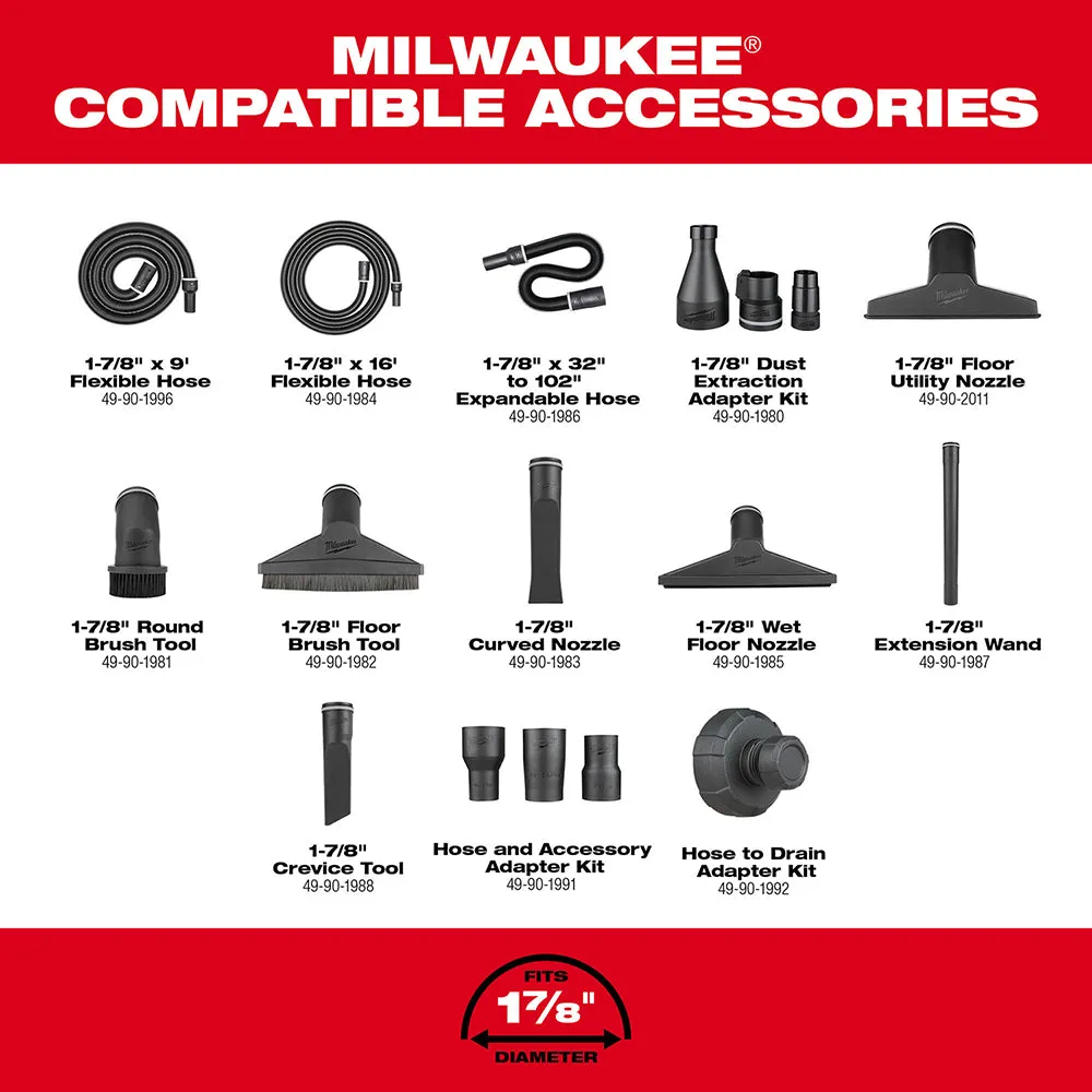 Milwaukee 0910-80 M18 FUEL 18V 6 Gallon Wet/Dry Vacuum - Bare Tool - Recon