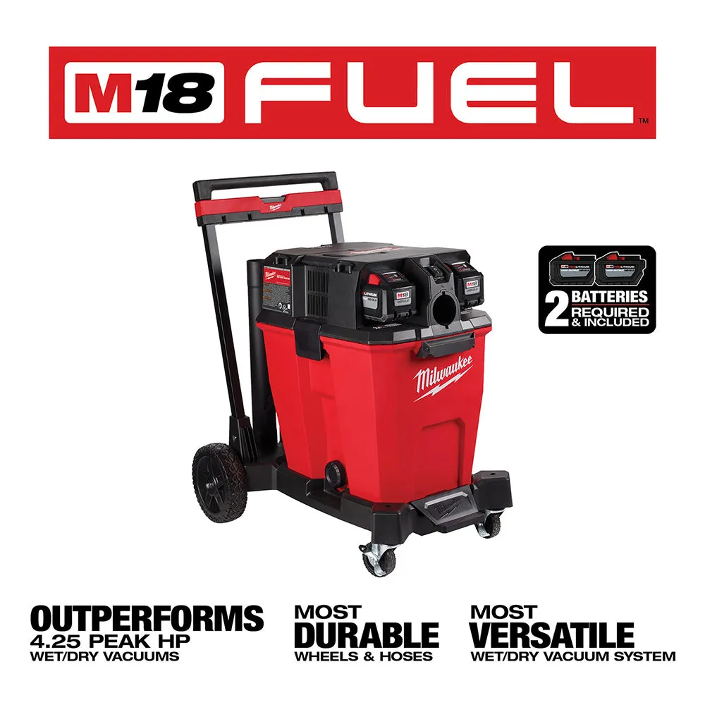 Milwaukee 0930-22HD4n1 M18 FUEL 18V 12 Gallon Vacuum w/4n1 Cleaning Tool and Bag